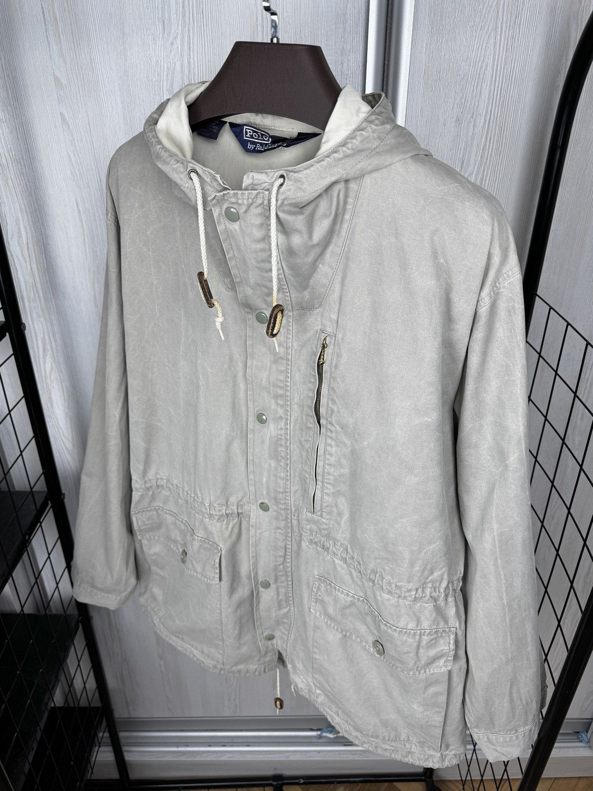 Polo Ralph Lauren Polo Ralph Lauren vintage 90s cotton blend beige gray jacket Size US M / EU 48-50 / 2 - 7 Thumbnail