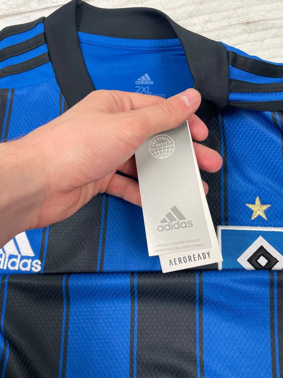 Adidas Adidas Hamburg SV 2021 2022 Away Shirt Soccer Jersey Size US XXL / EU 58 / 5 - 10 Thumbnail