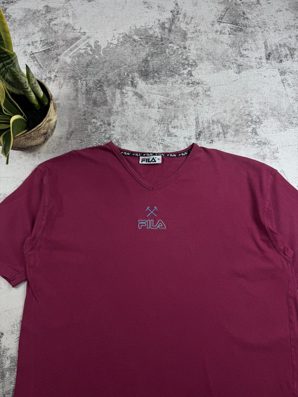 Fila West Ham 1999 2001 Fila Vintage Red Cotton XLarge Soccer Football T Shirt Jersey Size US XL / EU 56 / 4 - 6 Thumbnail