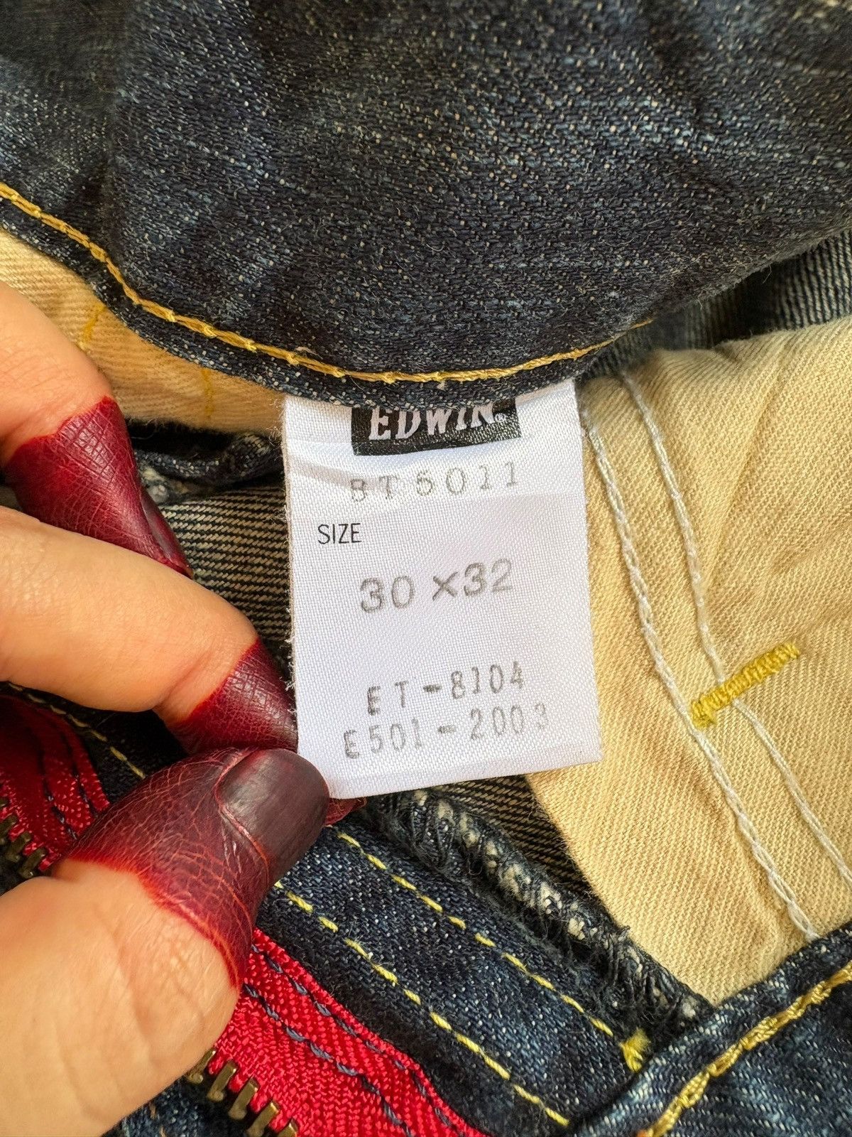 Edwin Vintage Edwin Blue Trip Mud Wash Distress Flare Jeans Size US 30 / EU 46 - 12 Thumbnail
