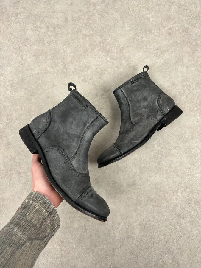 Diesel Diesel Grey Mid-Calf Leather Boots Size US 9 / EU 42 - 1 Thumbnail