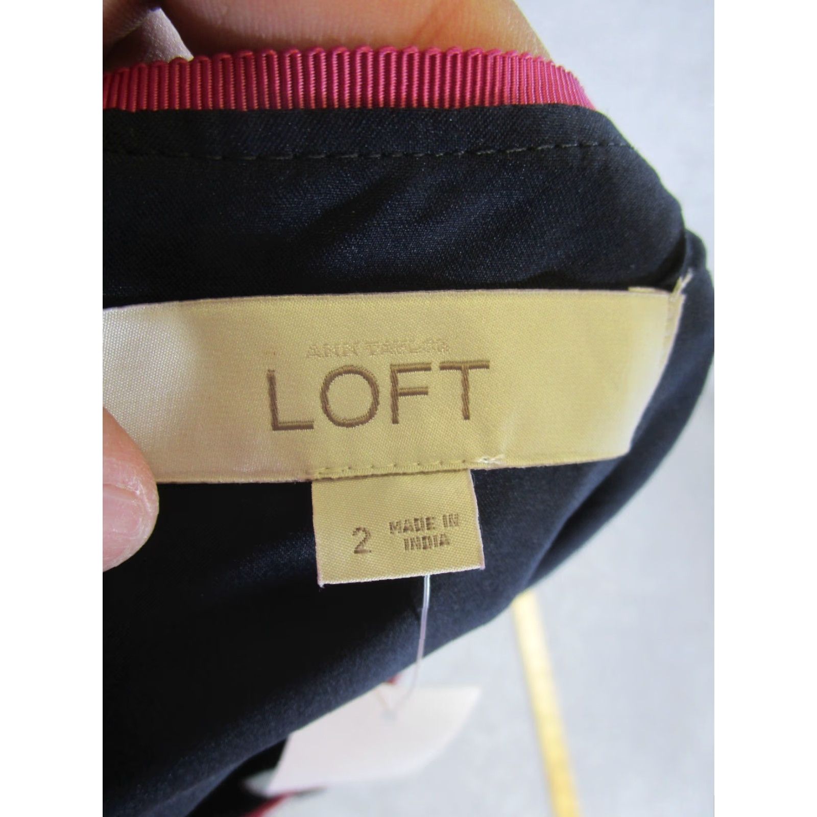 Loft VINTAGE Loft Shift Dress Womens 2 Burgundy Red Striped Sleeveless NEW Size XS / US 0-2 / IT 36-38 - 7 Thumbnail