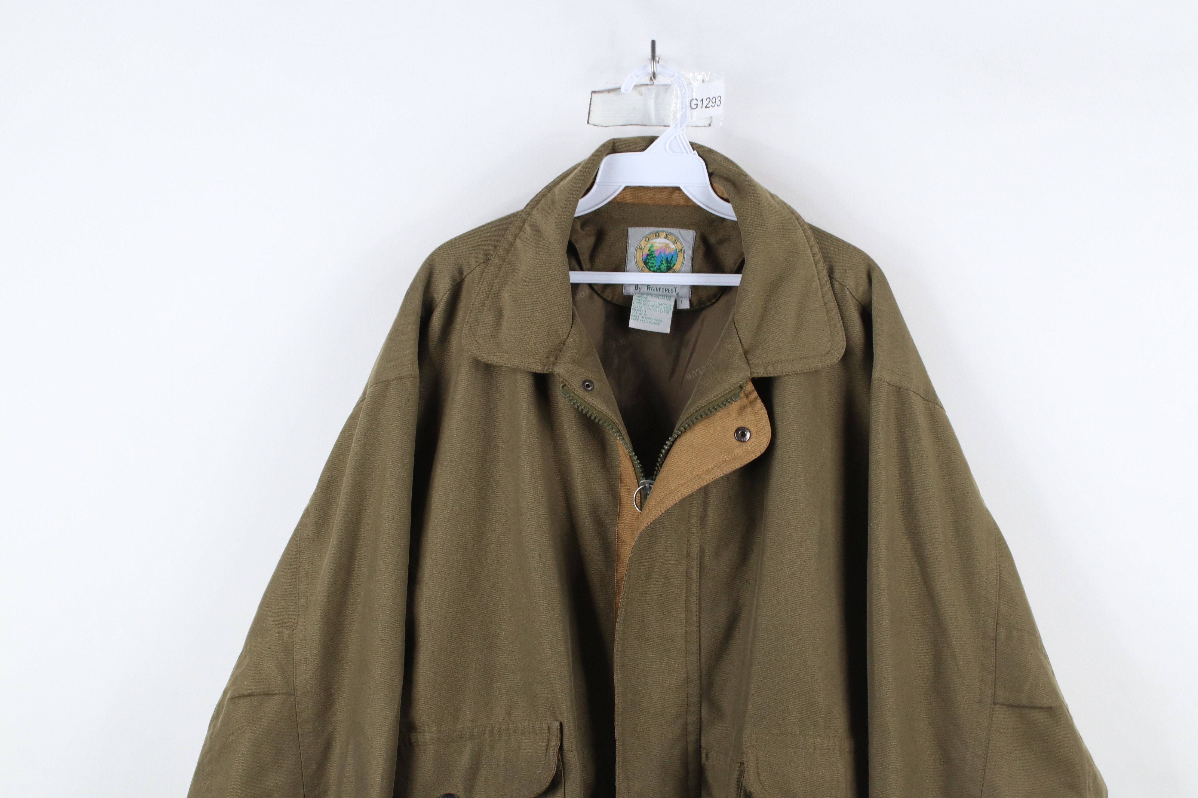 Vintage Vintage 90s Streetwear Pocket Full Zip Bomber Jacket Green Size US L / EU 52-54 / 3 - 2 Thumbnail