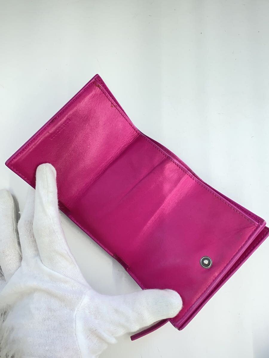 Balenciaga Balenciaga Leather Tri-Fold Wallet Pink Size ONE SIZE - 4 Thumbnail