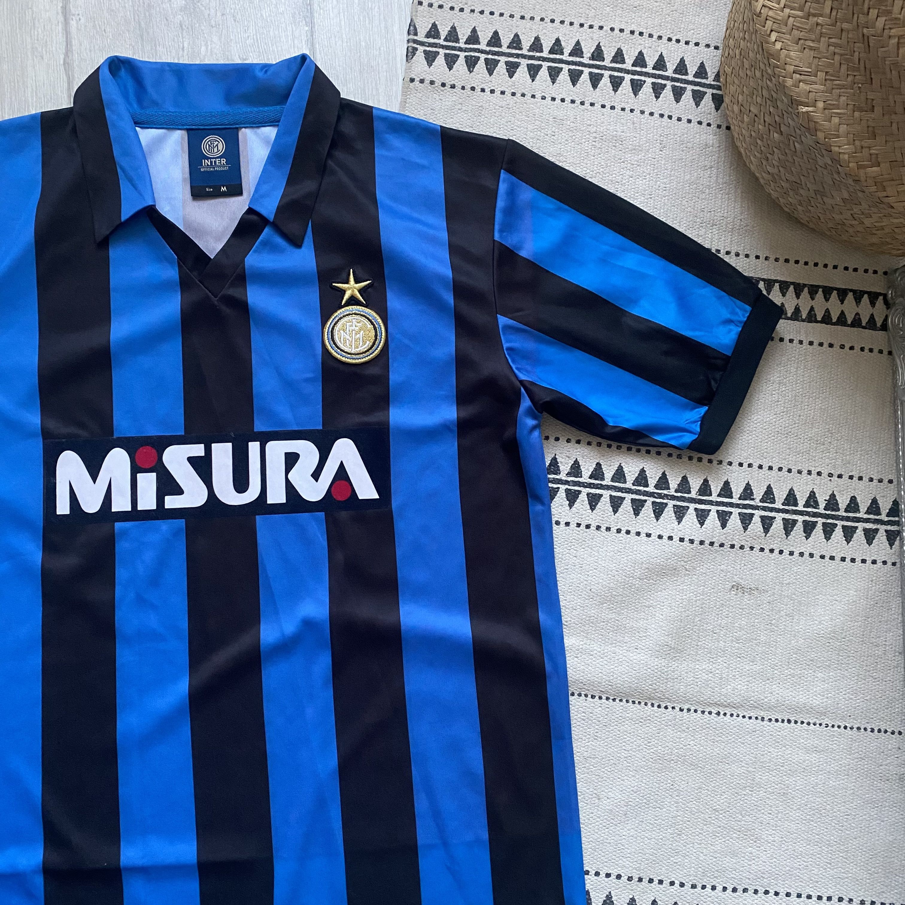 Umbro ⚽️ Vintage Retro 90s Inter Milan jersey Soccer Blockore Size US M / EU 48-50 / 2 - 6 Thumbnail