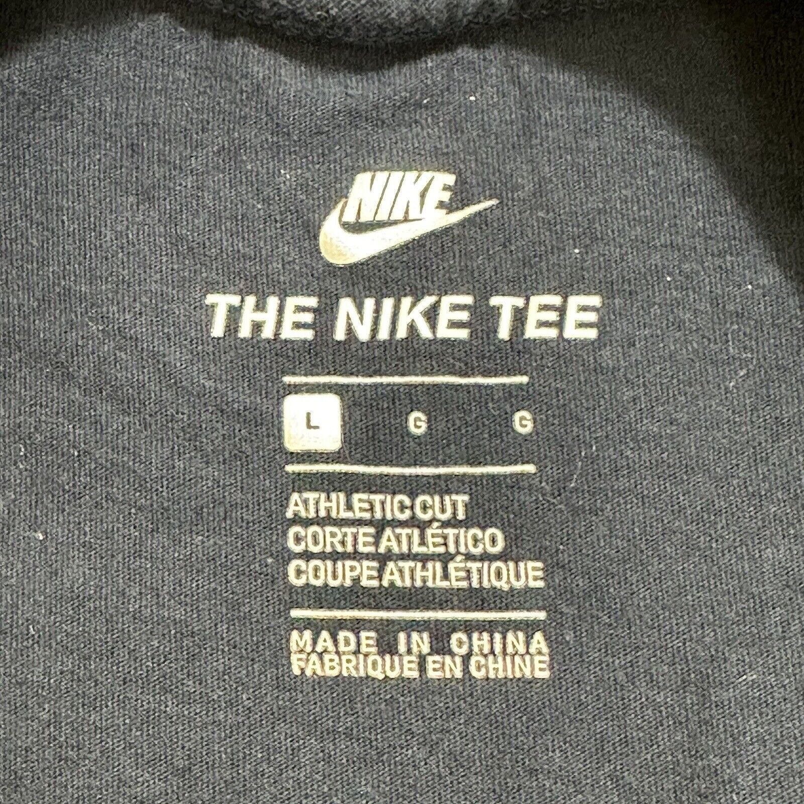Nike Nike Large Athletic Cut Navy Graphic T Shirt Spellout Logo Size US L / EU 52-54 / 3 - 3 Thumbnail