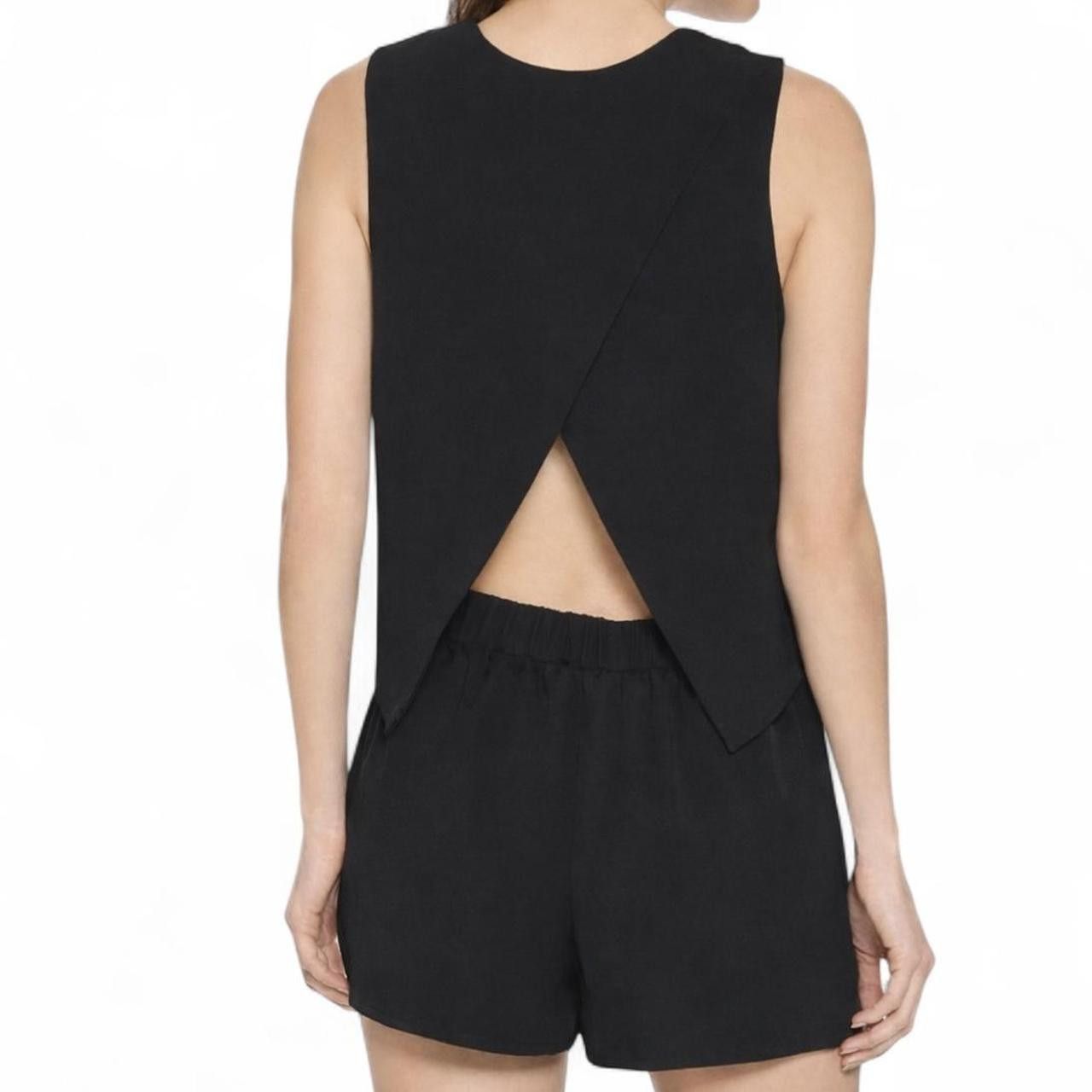 Club Monaco Club Monaco Sleeveless Black Romper - Modern Tailored Fit Size XXS / US 00 / IT 34 - 4 Thumbnail
