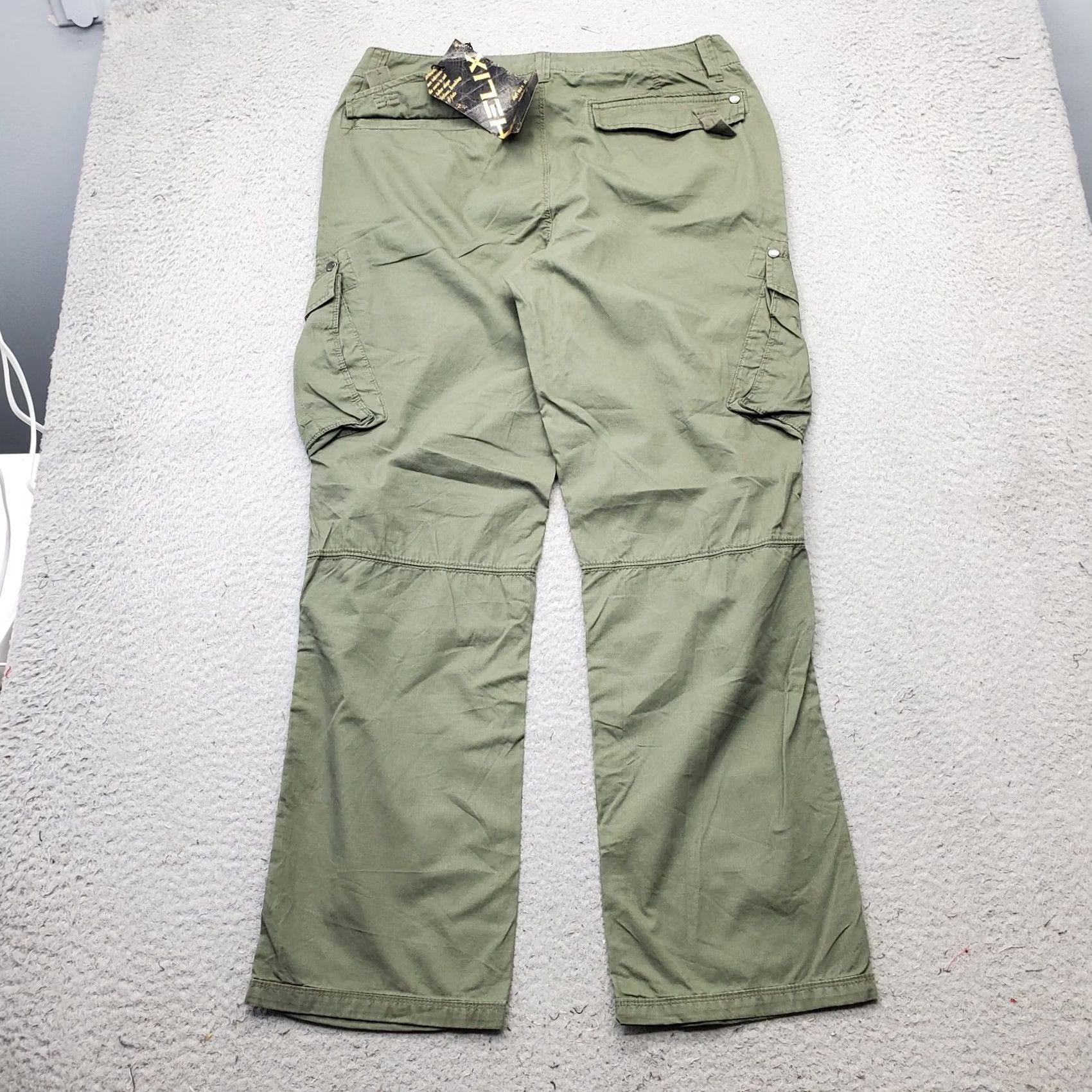 Vintage Helix Cargo Pants Mens 32x30 Green Rugged Flex Utility Workwear Straight Leg Size US 32 / EU 48 - 2 Thumbnail