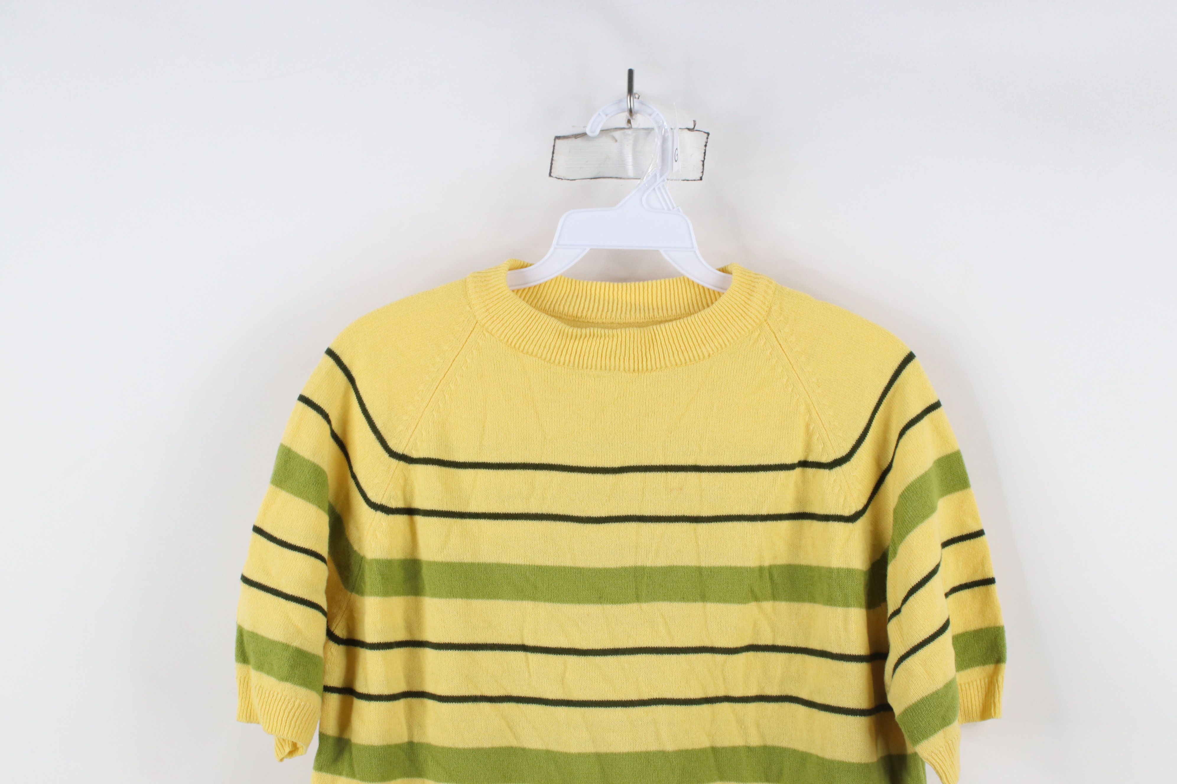 Vintage Vintage 60s 70s Streetwear Block Short Sleeve Knit Sweater Size M / US 6-8 / IT 42-44 - 2 Thumbnail
