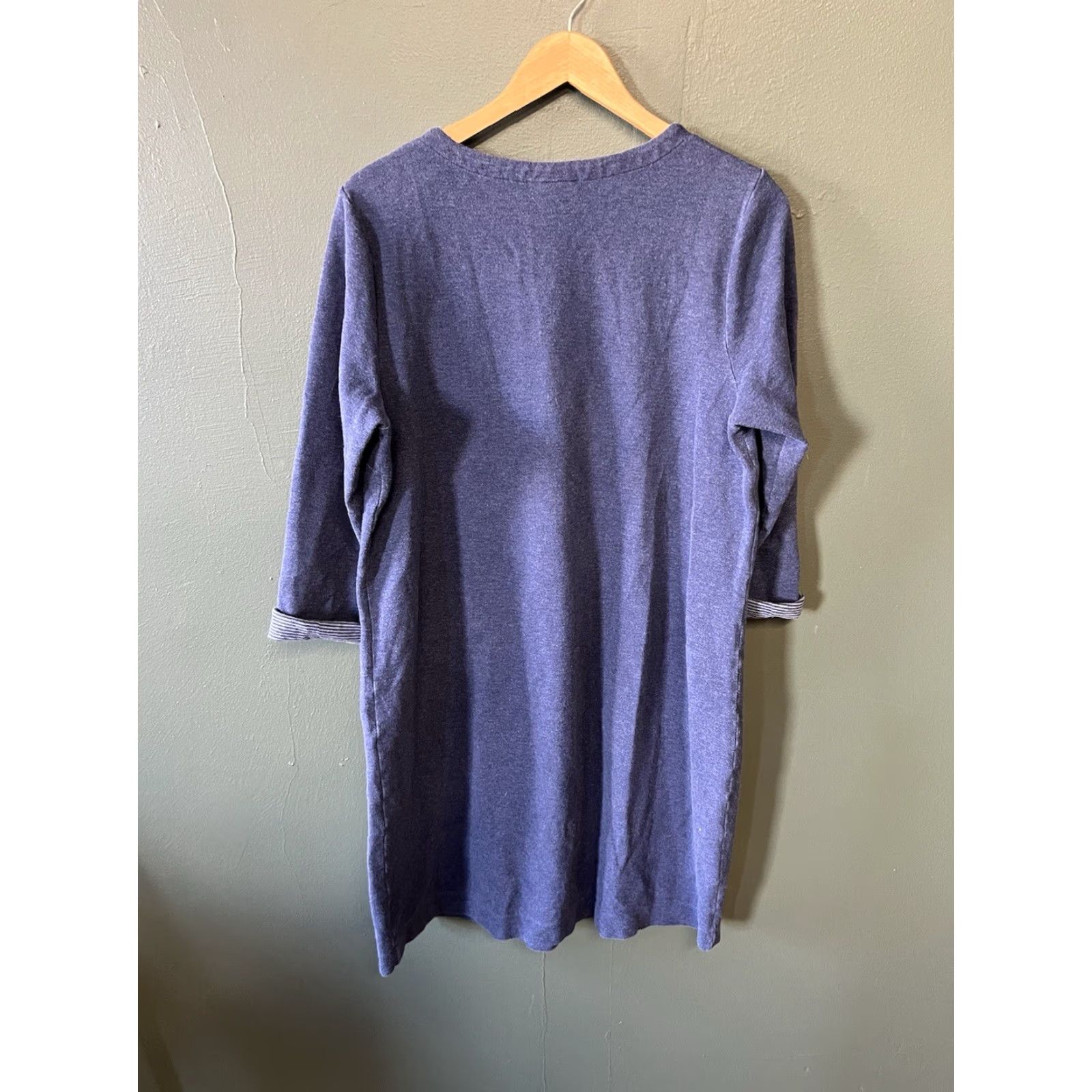 J. Jill J. Jill Shirt Dress Womens Blue 3/4 Sleeve Pullover Midi Size L Size L / US 10 / IT 46 - 2 Thumbnail