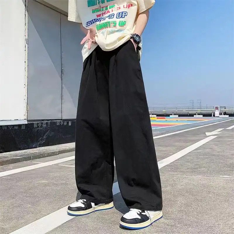 Spring Cotton Wide Leg Pants
