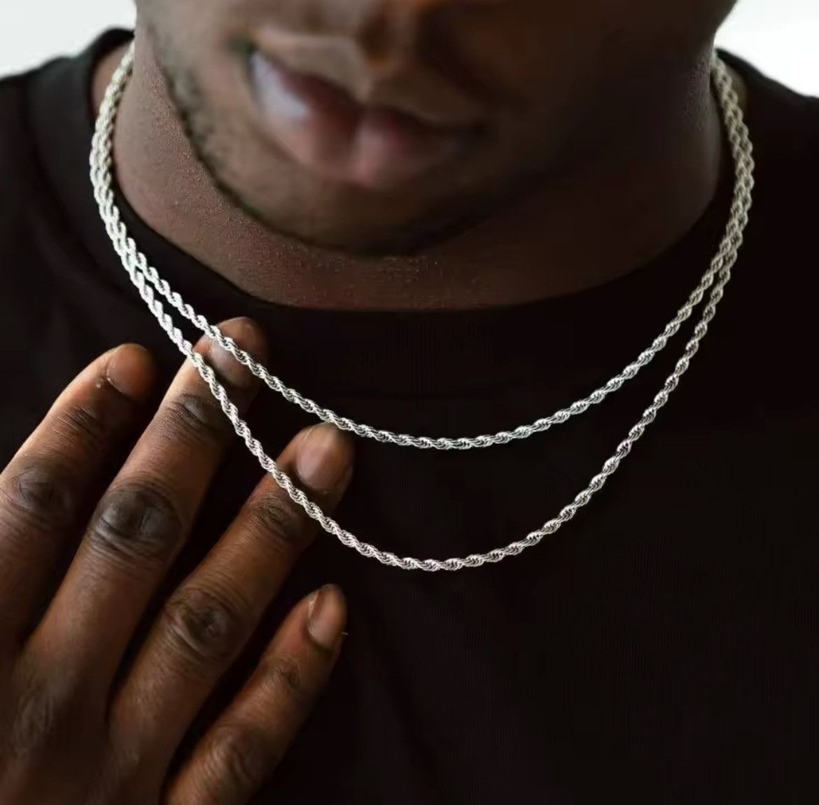Japanese Brand × Vintage Stainless steel 3mm Rope Chain Size ONE SIZE - 1 Thumbnail