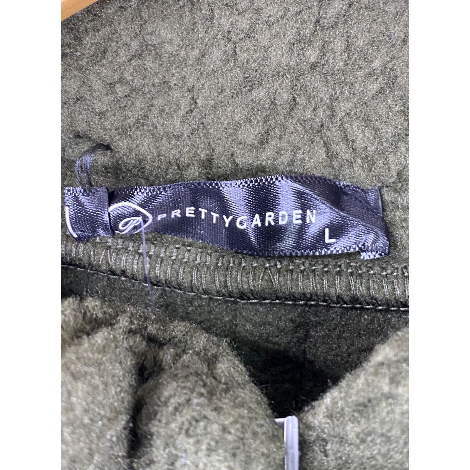 Vintage Pretty Garden Jacket Womens L Green Fleece Sherpa Hooded Long Zip Winter Coat Modern Piping Casual Mens? Women Size L / US 10 / IT 46 - 3 Thumbnail