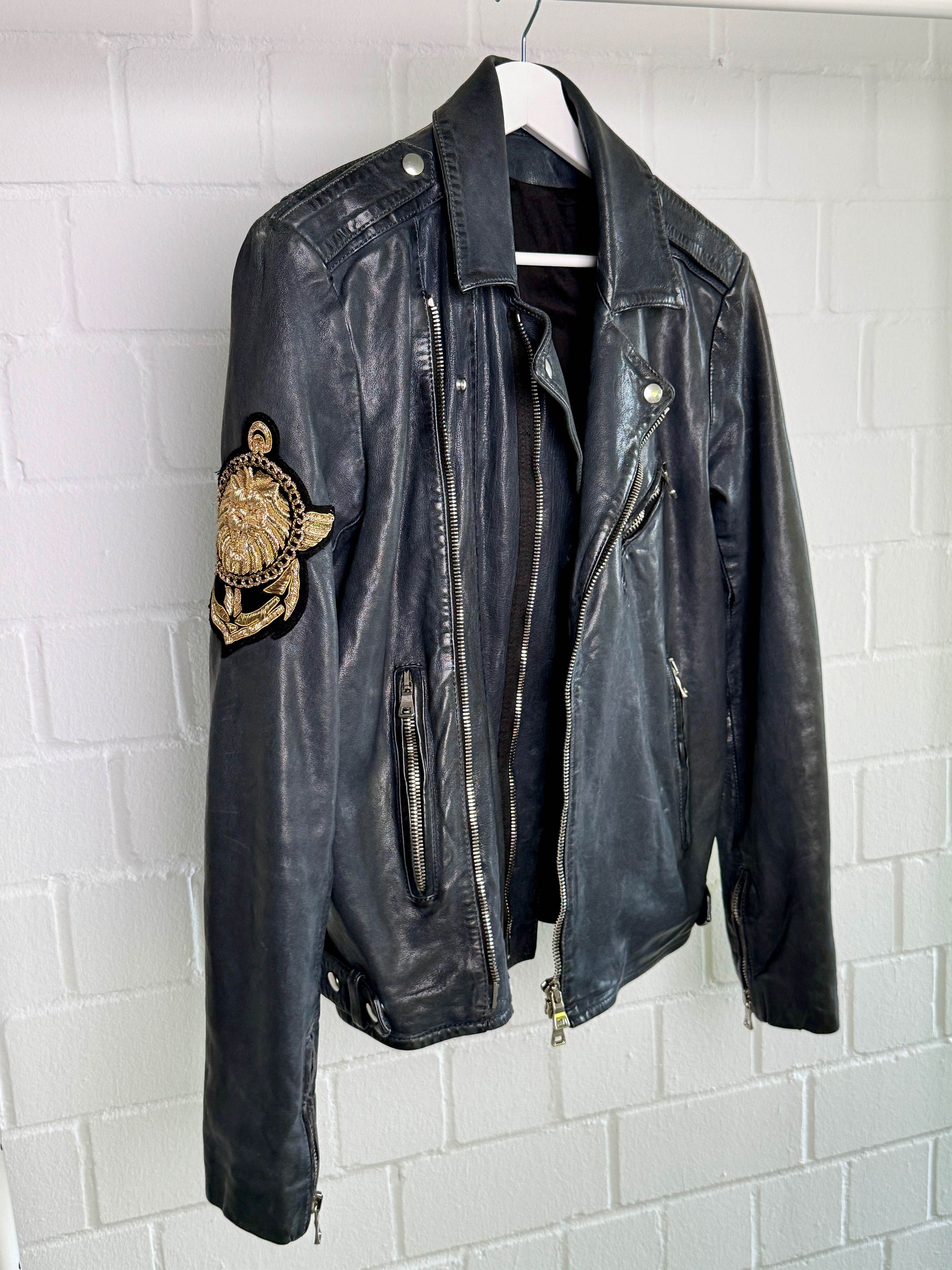 Balmain Balmain SS2014 Embroidered Patch Leather Biker Jacket Size US M / EU 48-50 / 2 - 4 Thumbnail