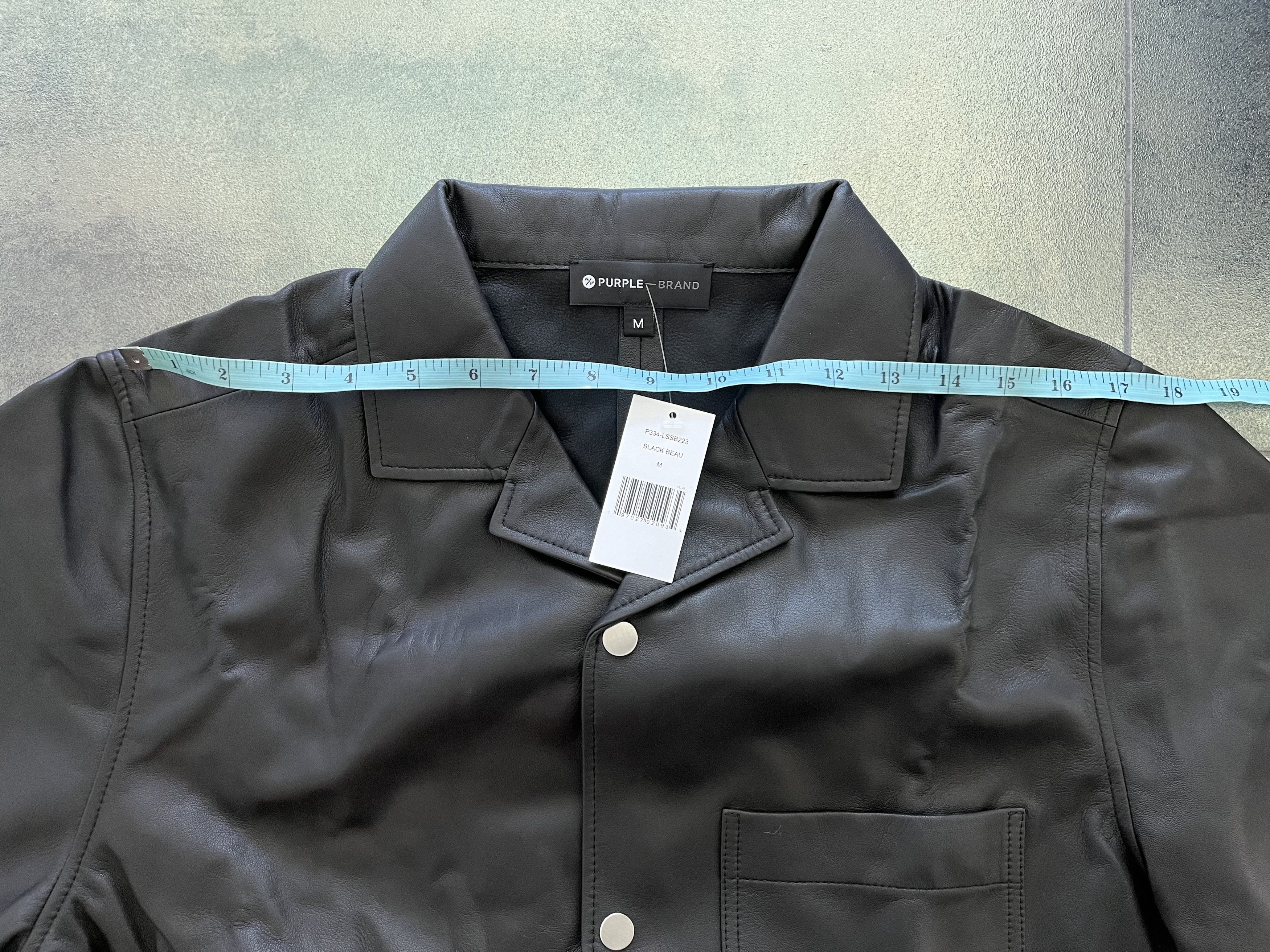 Purple Brand Leather Camp Shirt $1250 Size US M / EU 48-50 / 2 - 3 Thumbnail
