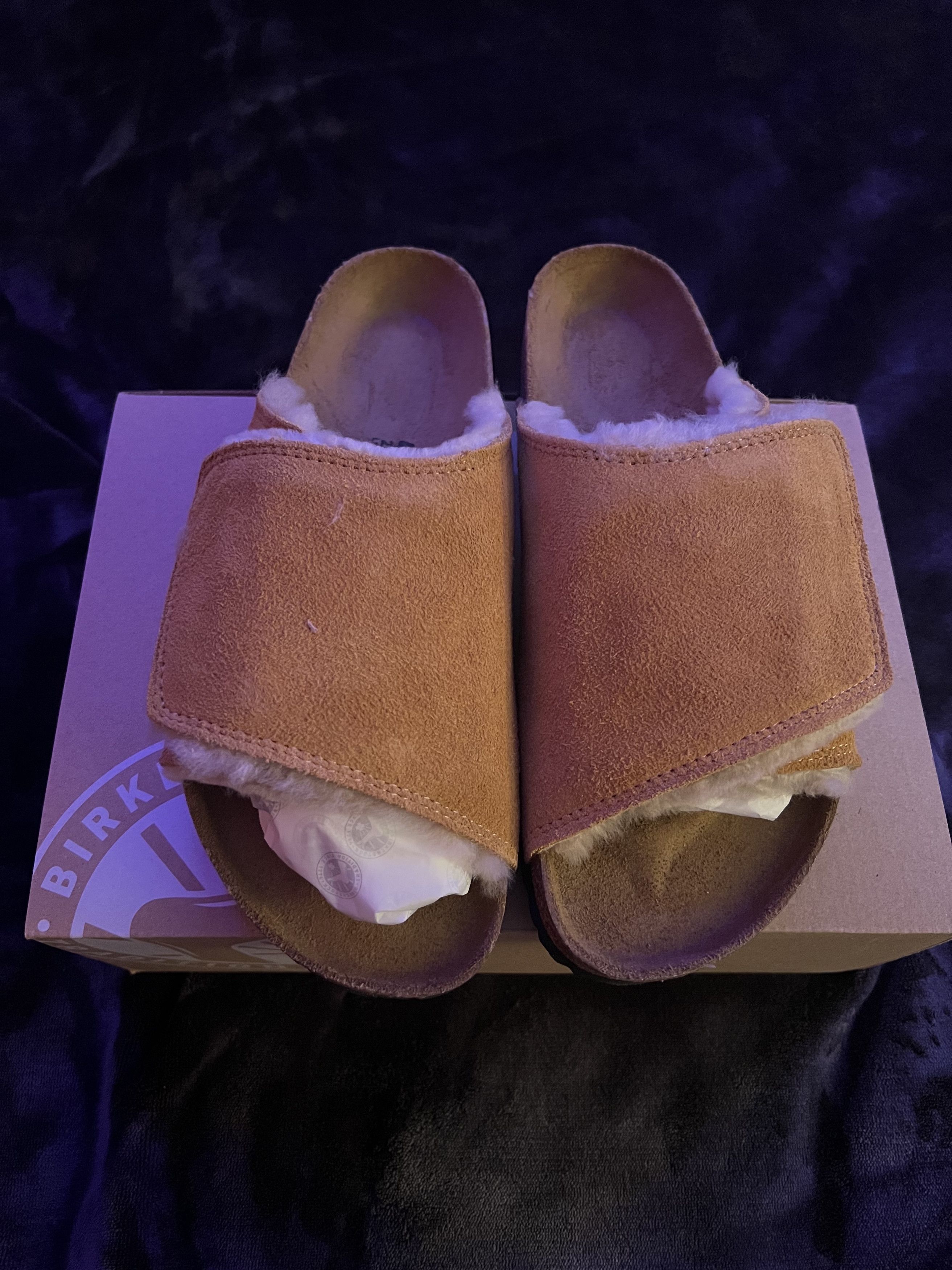 Birkenstock × Stussy Stussy & Birkenstock Solana Shearling Slide | Grailed
