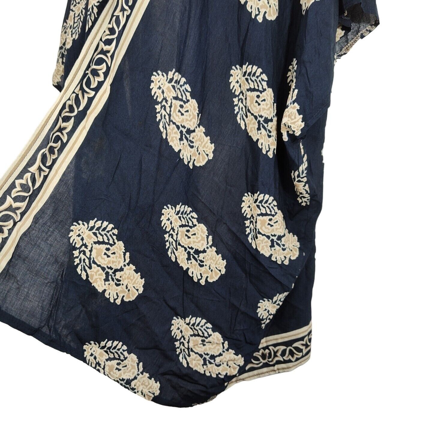 Other Hipster Row Blue Open Front Jacket Kimono Cover Up Size XL Size XL / US 12-14 / IT 48-50 - 2 Thumbnail