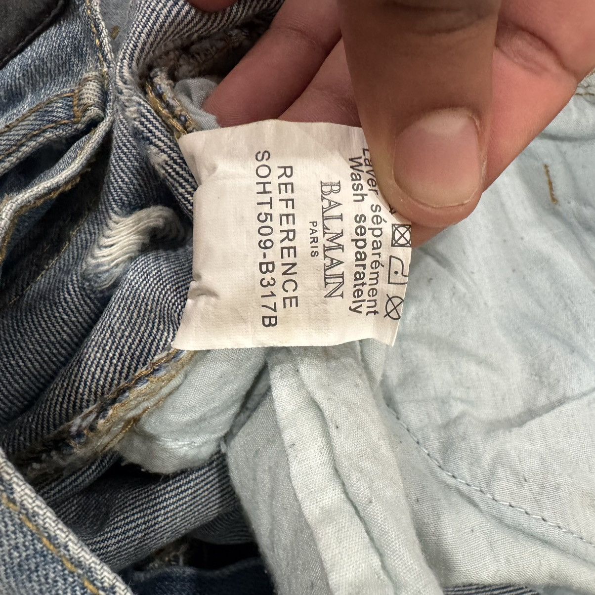 Balmain Balmain by Decarnin SS10 6 Pocket Destroyed Denim Size US 30 / EU 46 - 7 Thumbnail