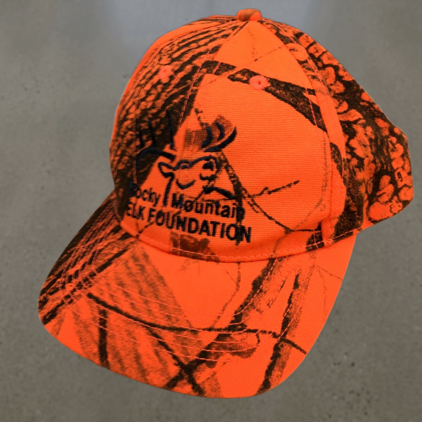 Vintage Rocky Mountain Elk Foundation Unisex Baseball Cap, Orange Adjustable Brim - One Size Size ONE SIZE - 1 Thumbnail