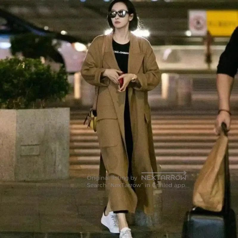 Loewe Loewe Spring Autumn Khaki Wool Long Coat . Size S / US 4 / IT 40 - 8 Thumbnail