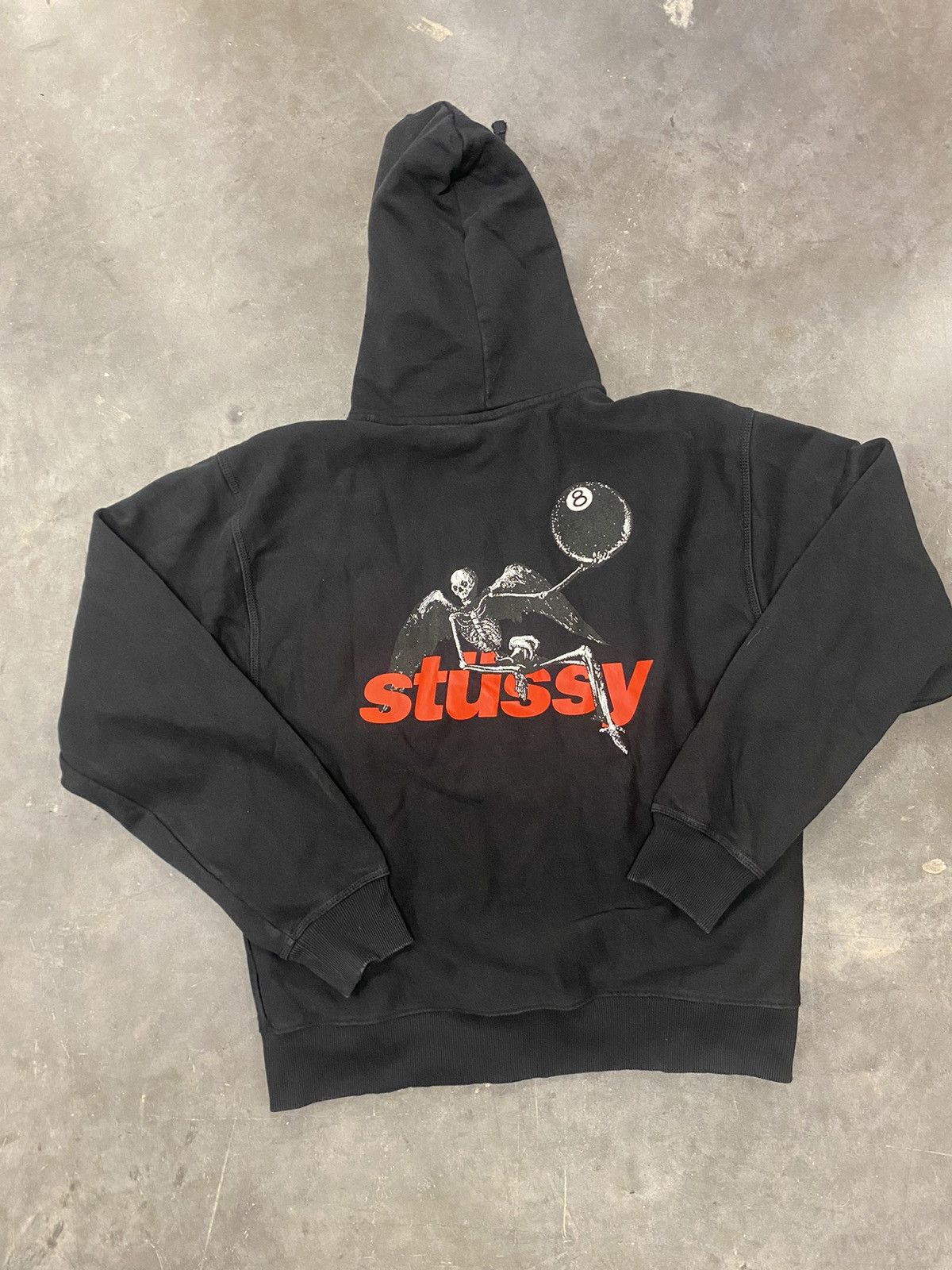 Stussy Stussy skeleton 8 ball apocalypses Crewneck | Grailed