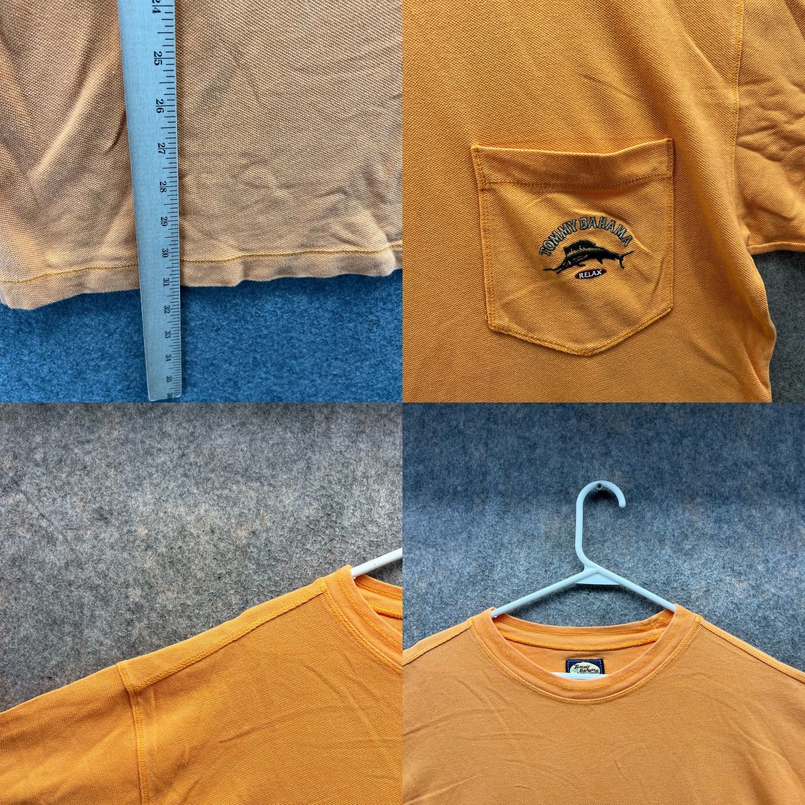 Tommy Bahama VINTAGE Tommy Bahama Shirt Mens L Orange Relax Crewneck Pocket Tee Short Sleeve VTG Shirt Size US L / EU 52-54 / 3 - 8 Thumbnail