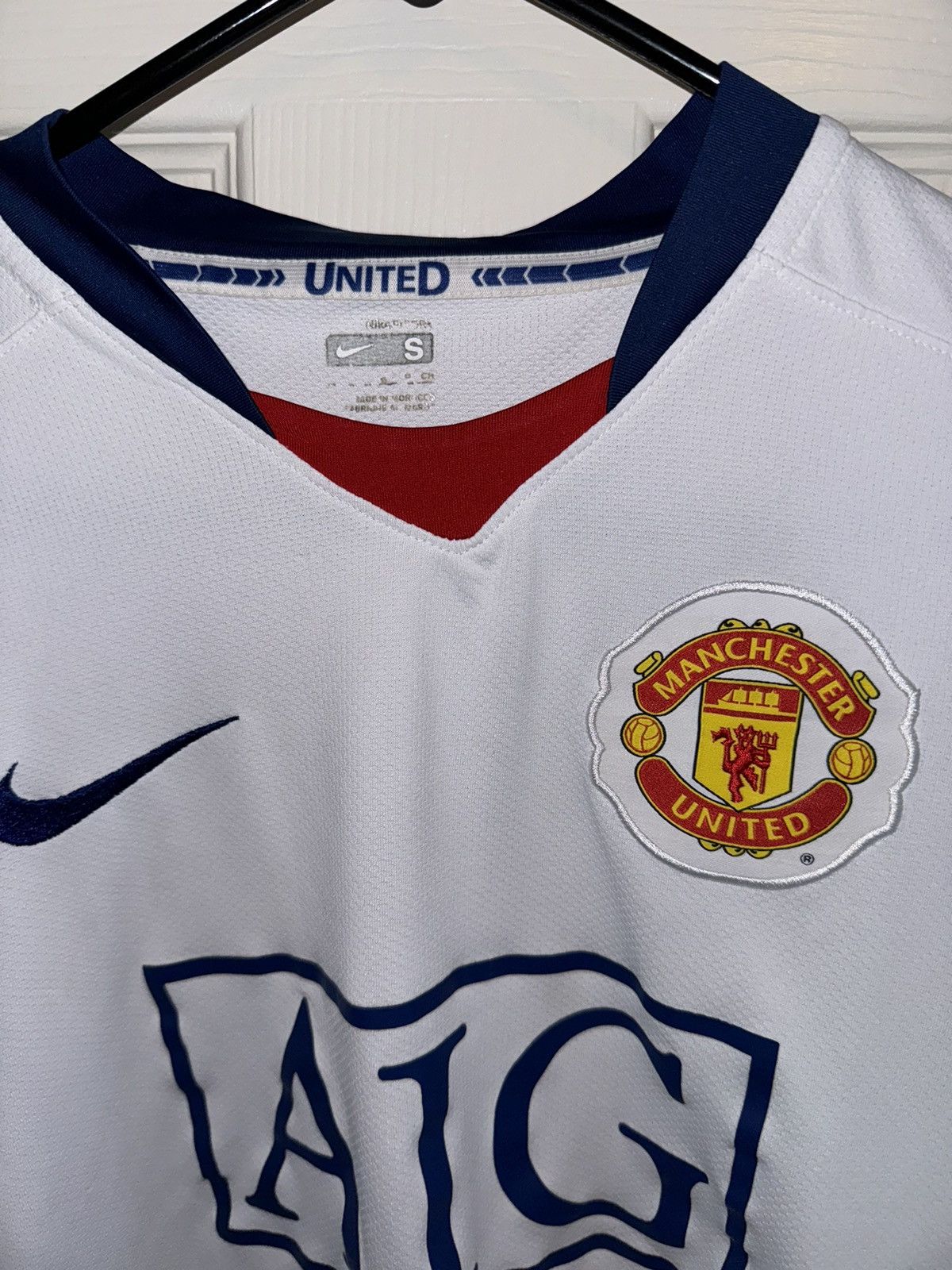 Nike × Vintage Manchester United Long Sleeve Vintage White Jersey Size US S / EU 44-46 / 1 - 2 Thumbnail