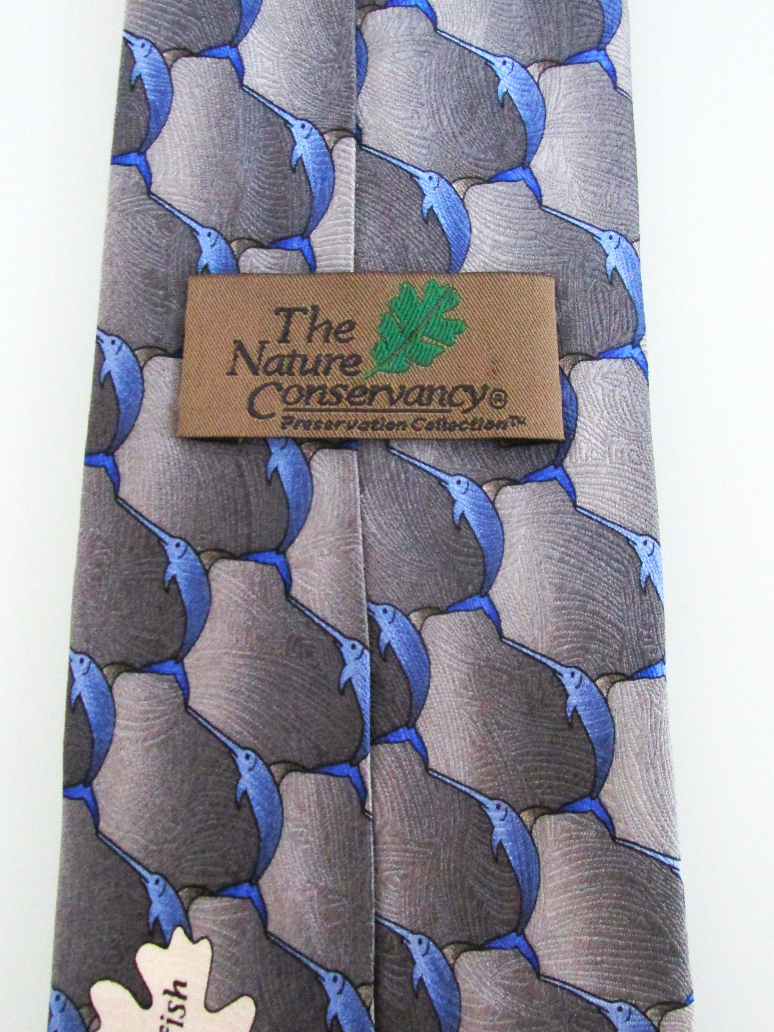 Other Nature Conservancy "Swordfish" Men's Silk Tie Size ONE SIZE - 6 Thumbnail