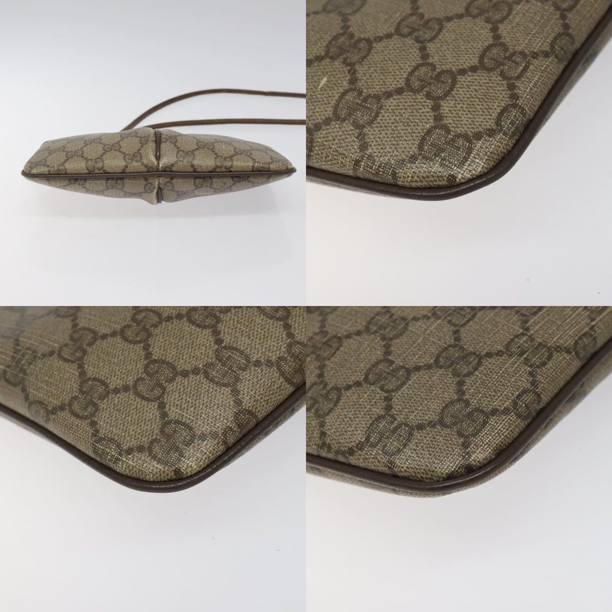 Gucci GUCCI GG Supreme Web Sherry Line Shoulder Bag Pvc Beige 904 Size ONE SIZE - 10 Thumbnail