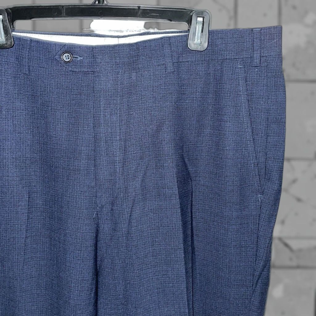 Vintage VINTAGE Santorelli Dark Blue Romeo Wool Dress Pants Mens 38x28 Dress Pants Mens 38 28in Blue Wool Size US 38 / EU 54 - 1 Thumbnail