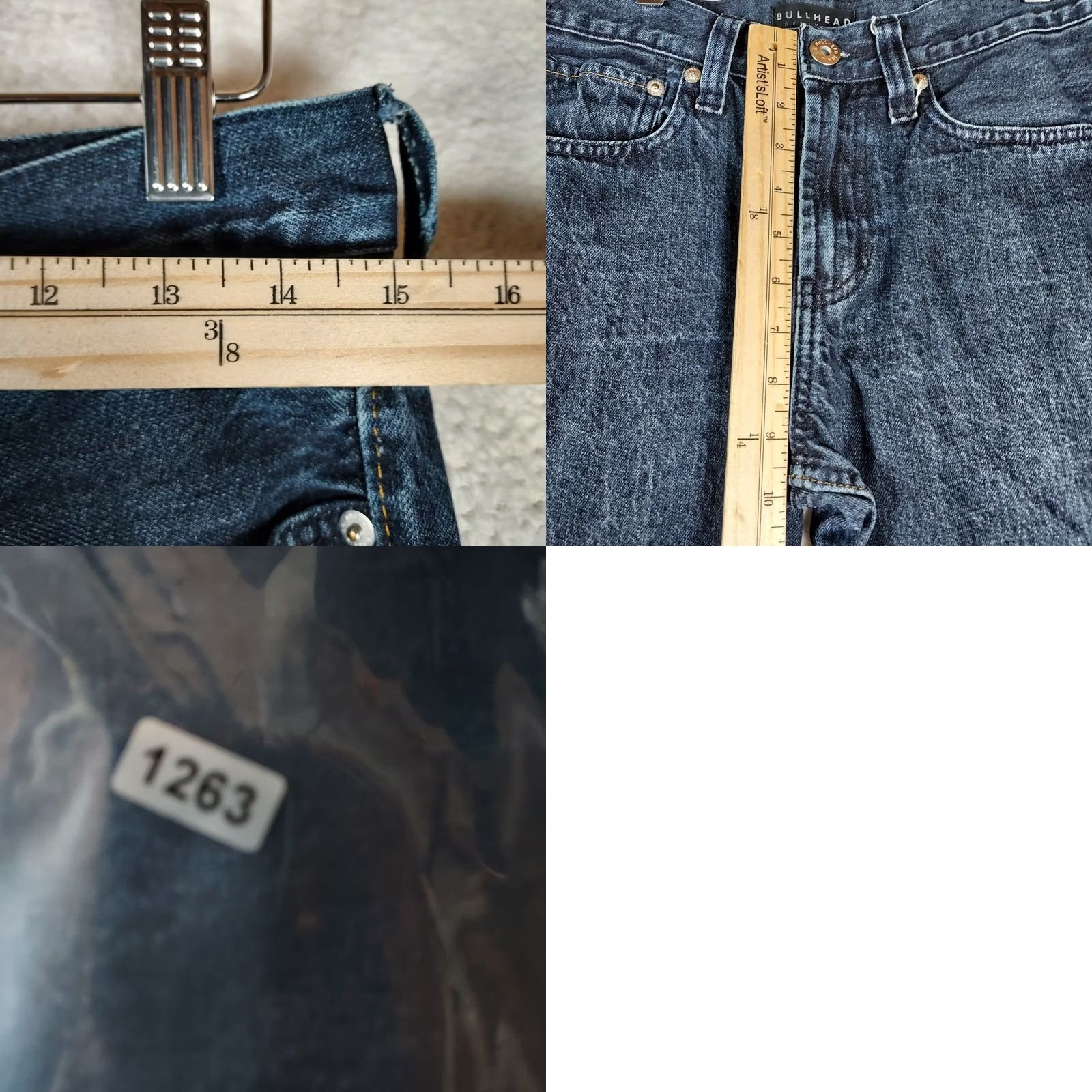 Denime Bullhead Denim Co. Jeans Men Slim Fit 30x30 Blue MediumWash 5-Pocket Zip Slim Straight Denim Cotton Vintage No N/A Size US 30 / EU 46 - 8 Thumbnail