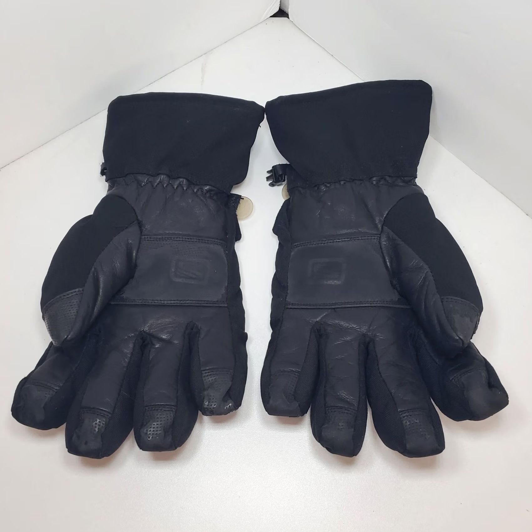 Vintage Scott Winter Gloves Sheepskin Lined Black Adjustable Sz Sm Size ONE SIZE - 3 Thumbnail