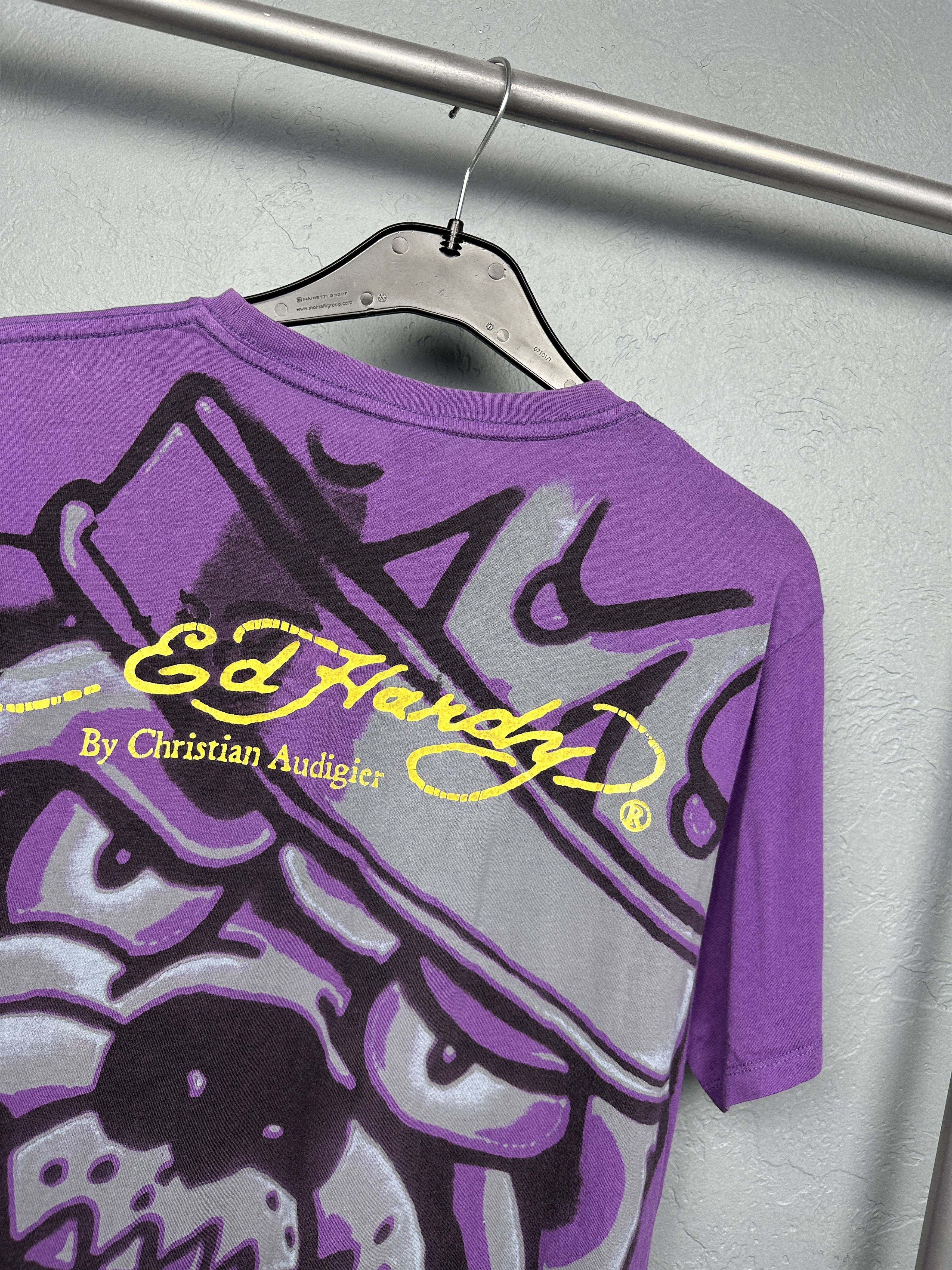 Christian Audigier × Ed Hardy Ed Hardy by Christian Audigier Vintage Mens T-Shirt Size US L / EU 52-54 / 3 - 9 Thumbnail