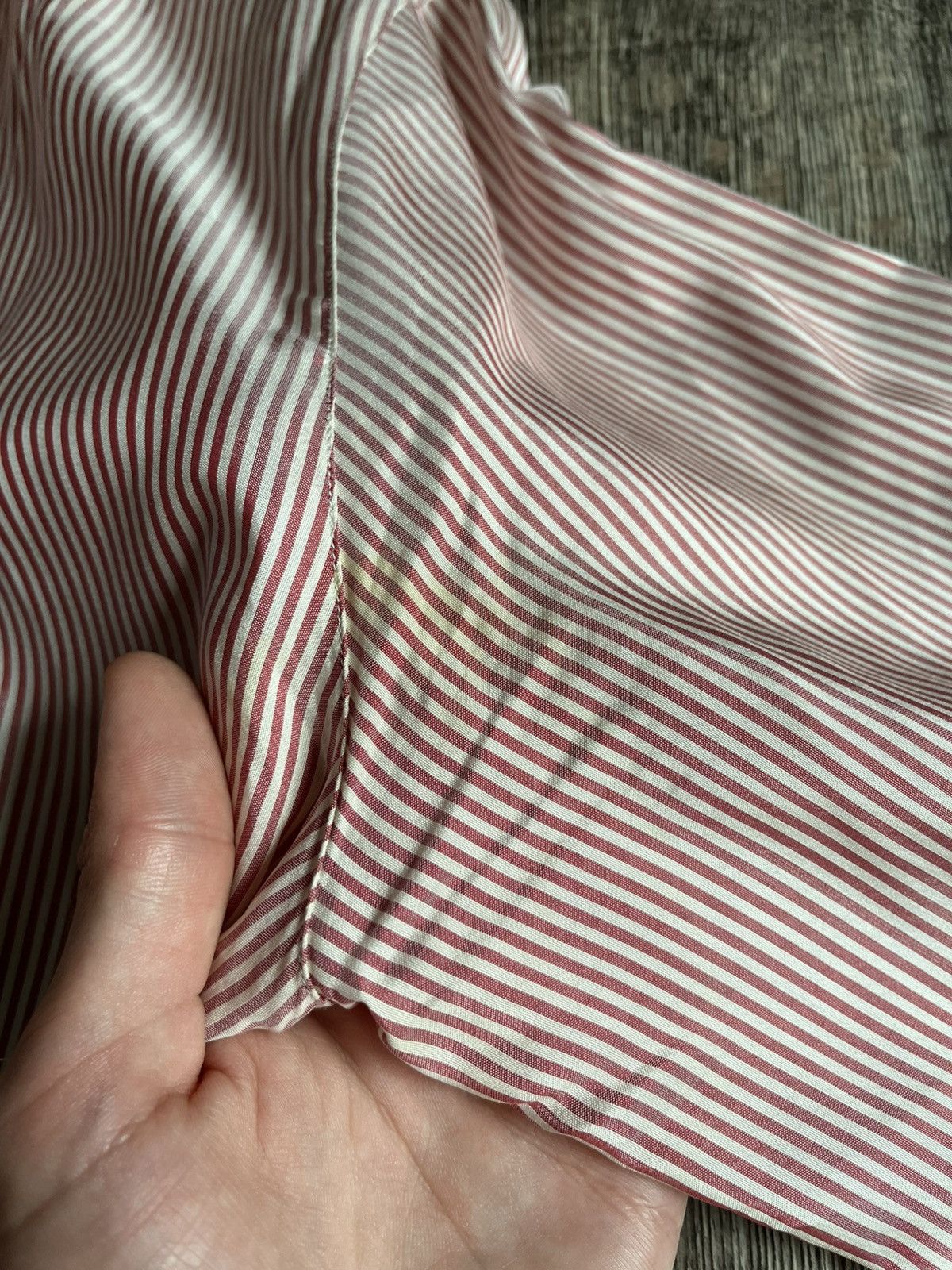 Salvatore Ferragamo VINTAGE SALVATORE FERRAGAMO STRIPED SILK SHIRT MADE IN ITALY Size M / US 6-8 / IT 42-44 - 5 Thumbnail