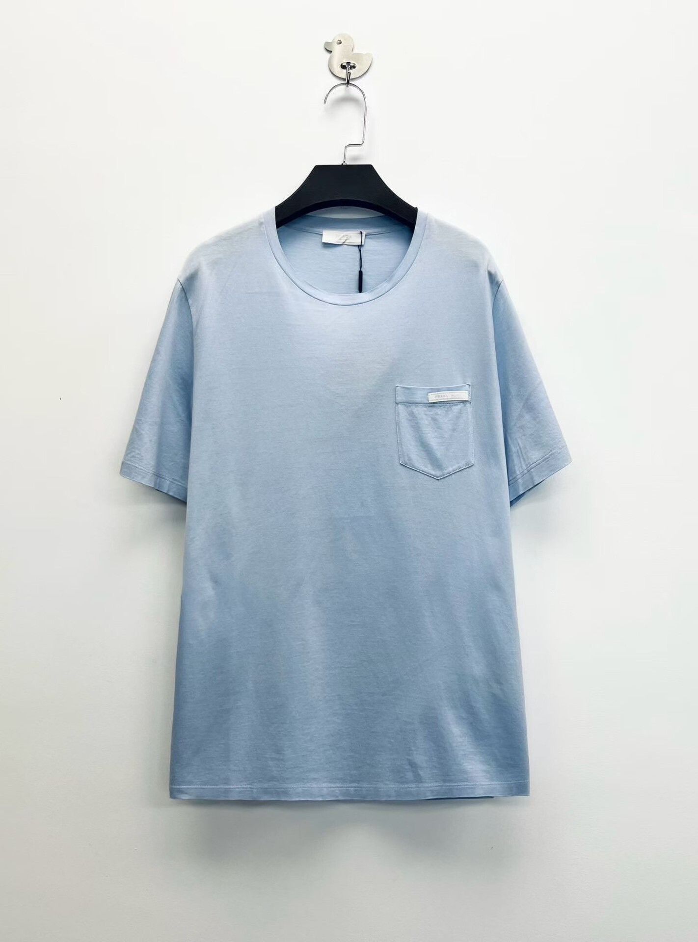 Prada Prada Light Blue Stripe Logo Short Sleeve Size US M / EU 48-50 / 2 - 1 Thumbnail