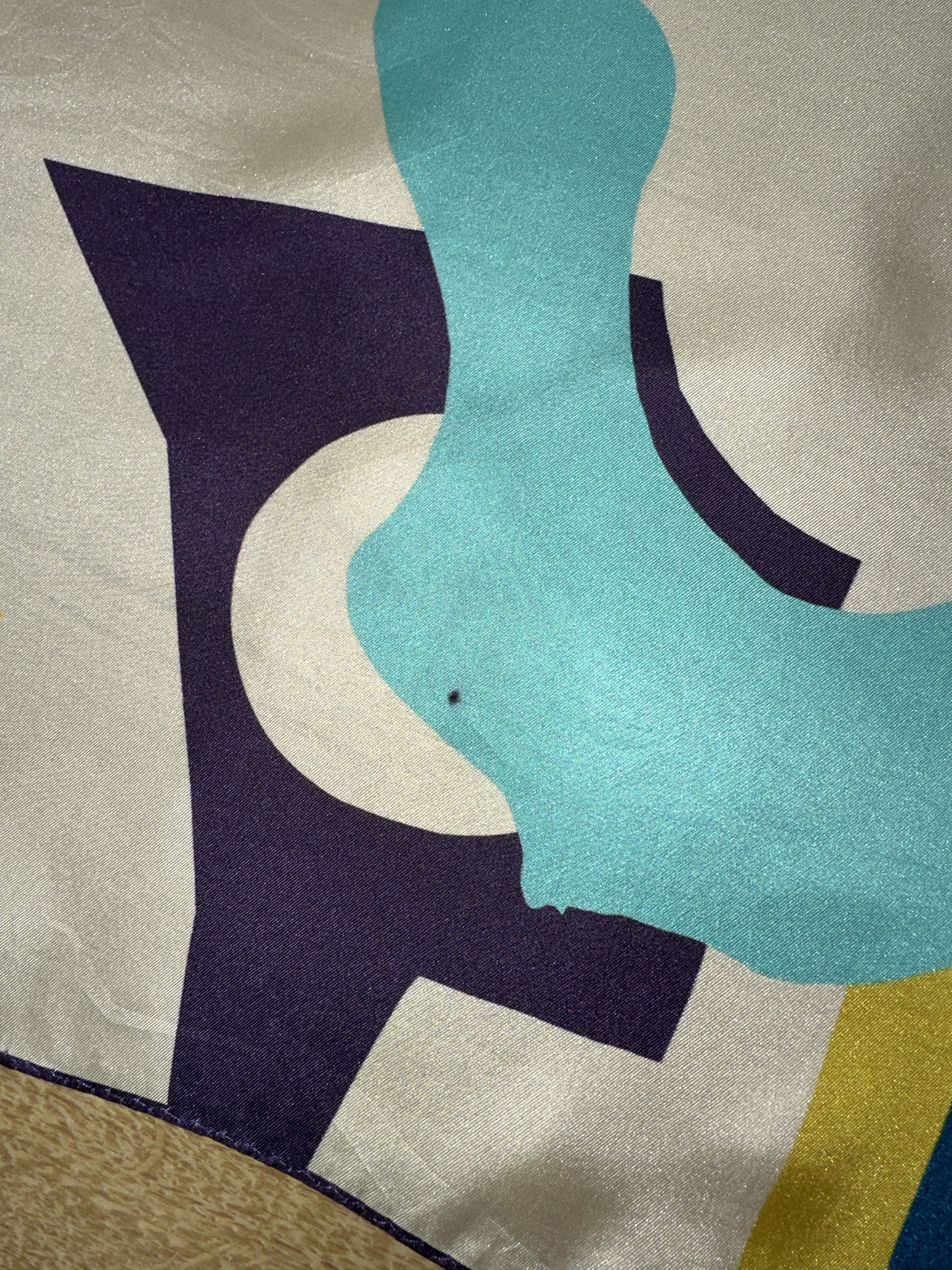 Lanvin Lanvin Collection Shawl Abstract Silk Scarf 65x65 Art Size ONE SIZE - 6 Thumbnail