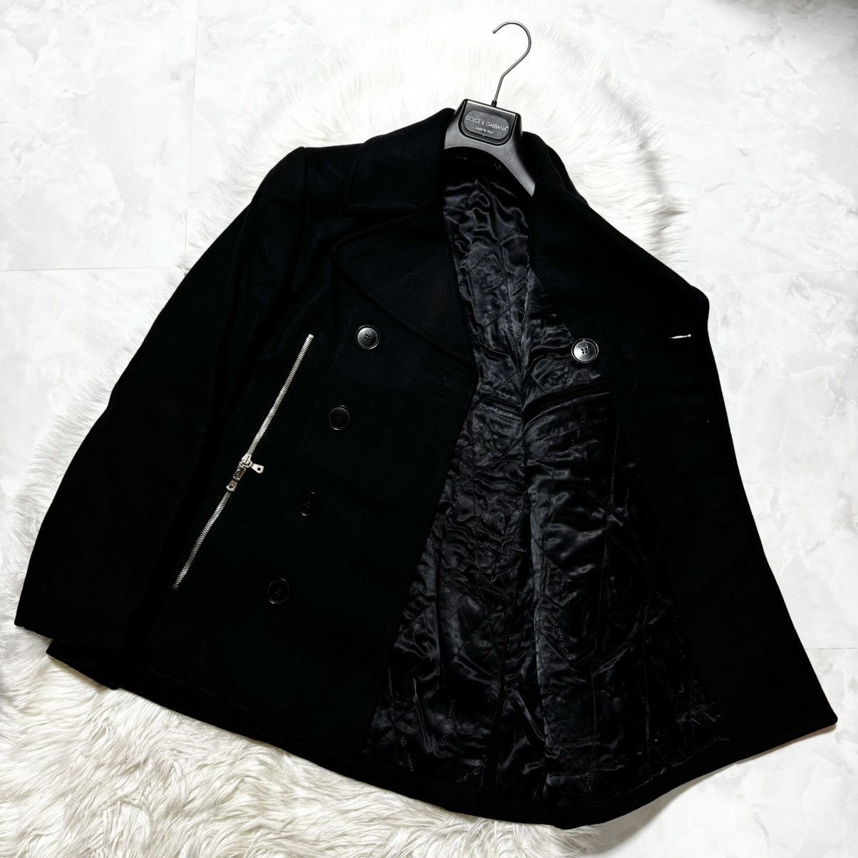 Dolce & Gabbana Dolce & Gabbana runway W-ZIP Melton peacoat black 46 Size US S / EU 44-46 / 1 - 5 Thumbnail
