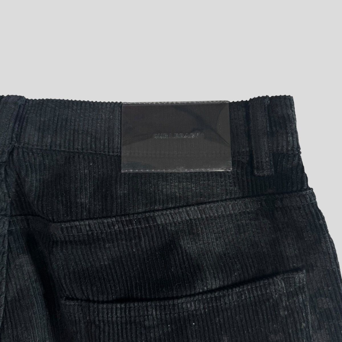 Our Legacy Our Legacy Black Vast Cut Coated Corduroy Pants Size US 33 - 7 Thumbnail