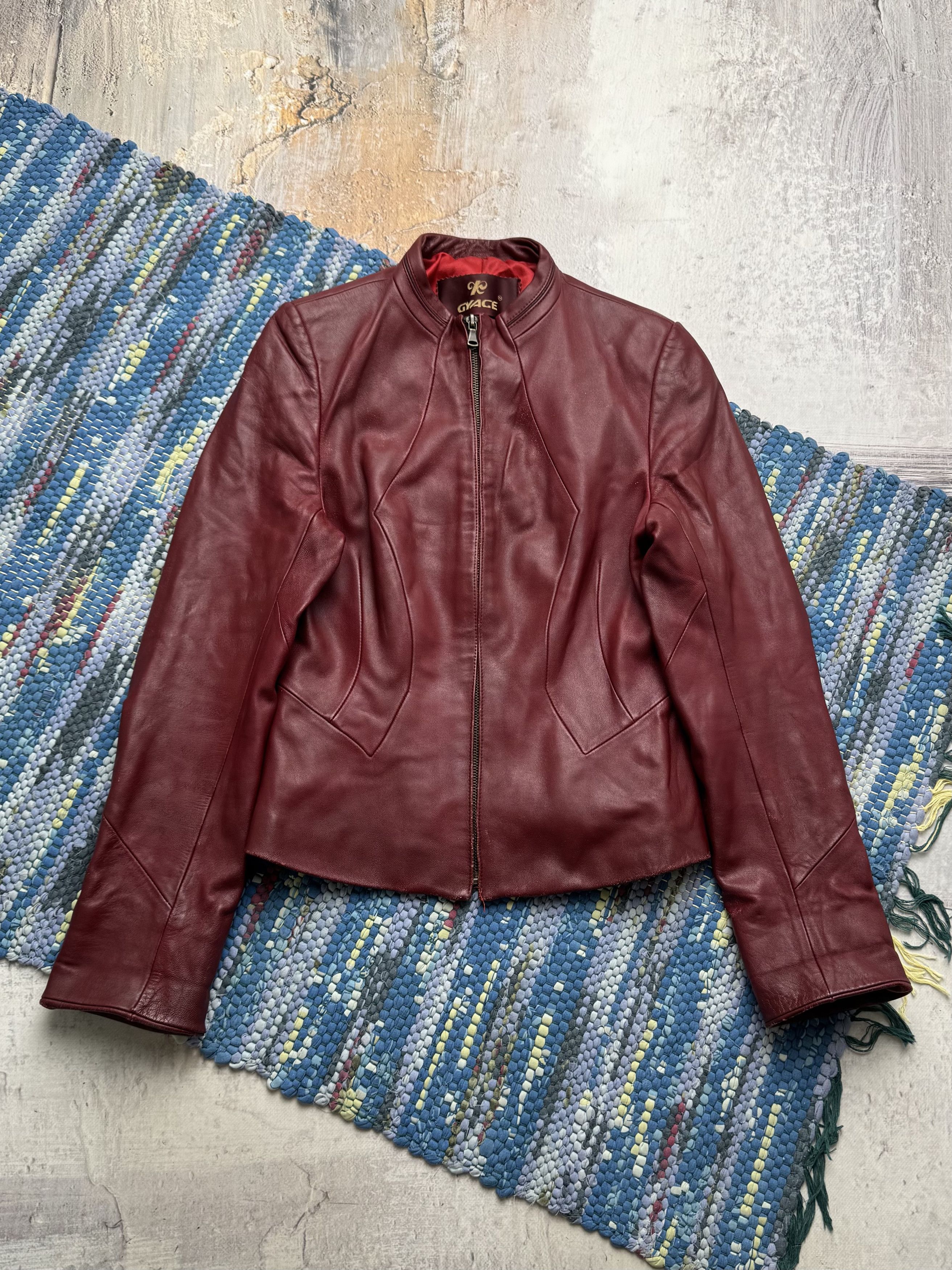 Vintage Vintage Genuine Leather Moto Jacket Zip Front Fitted Coat Size M / US 6-8 / IT 42-44 - 1 Thumbnail