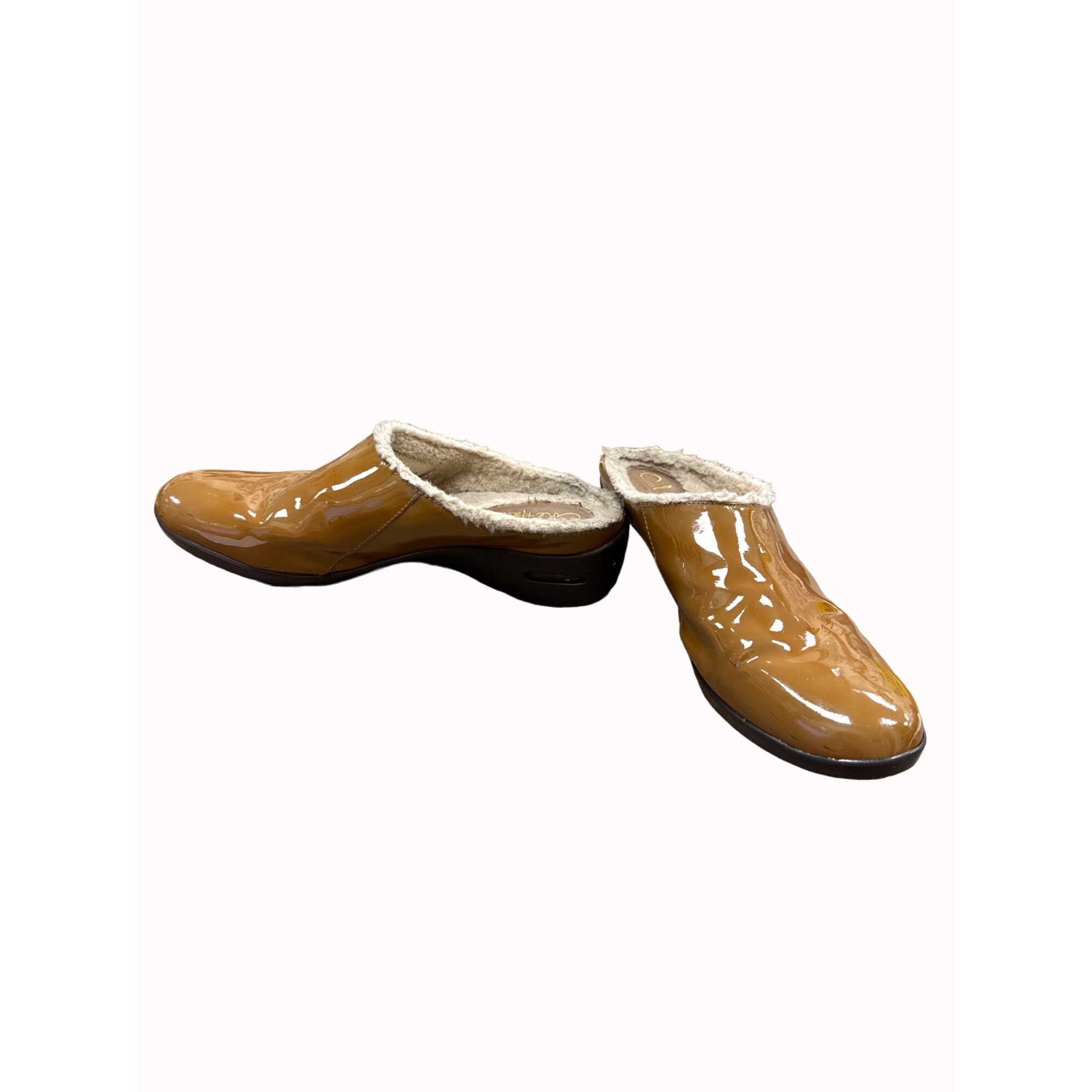 Cole Haan Cole Haan women’s brown patent leather lined slip clogs sho Size US 10 / IT 40 - 3 Thumbnail
