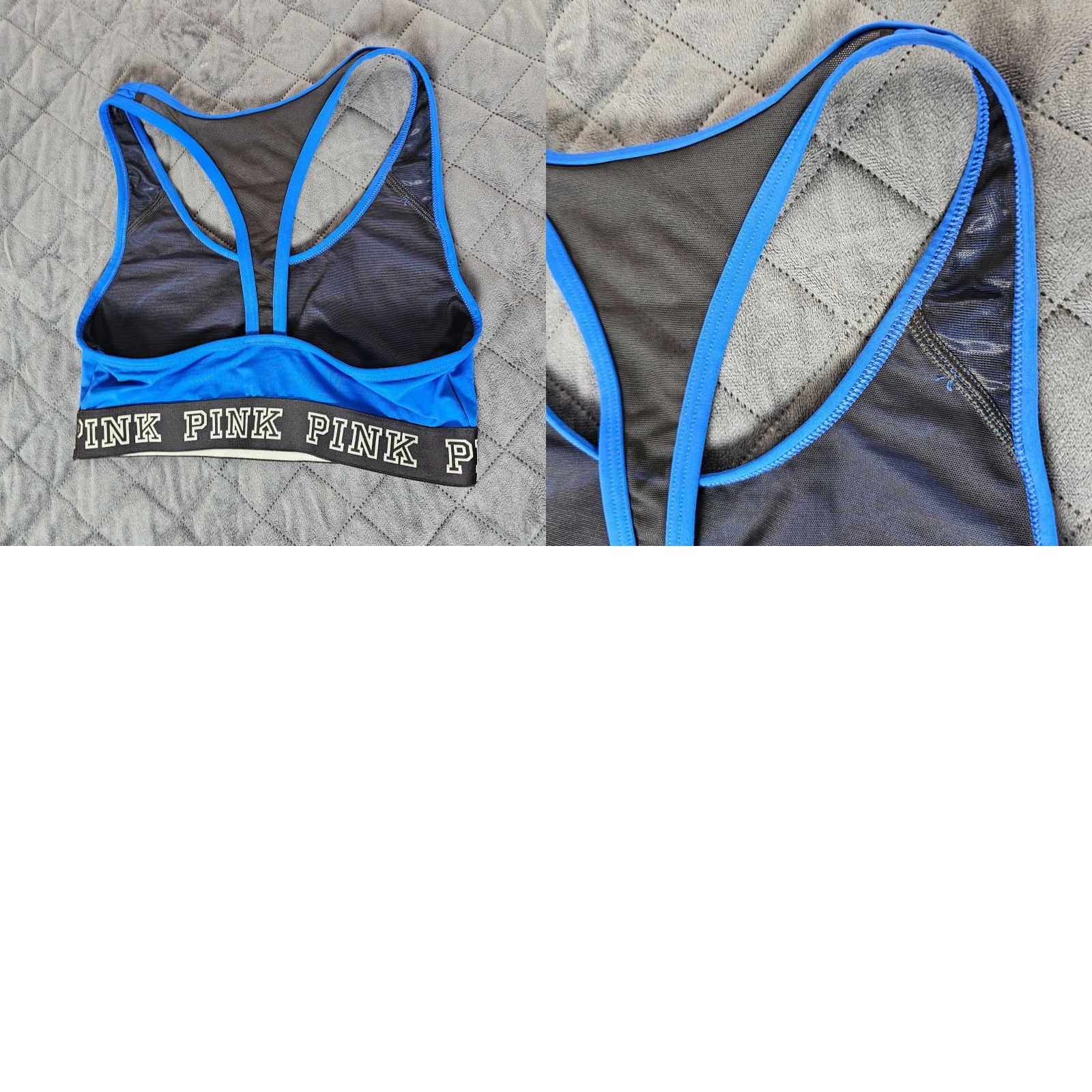 Victoria's Secret Victoria's Secret Pink Ultimate Sports Bra S Blue Texas Rangers Racerback Size ONE SIZE - 9 Thumbnail