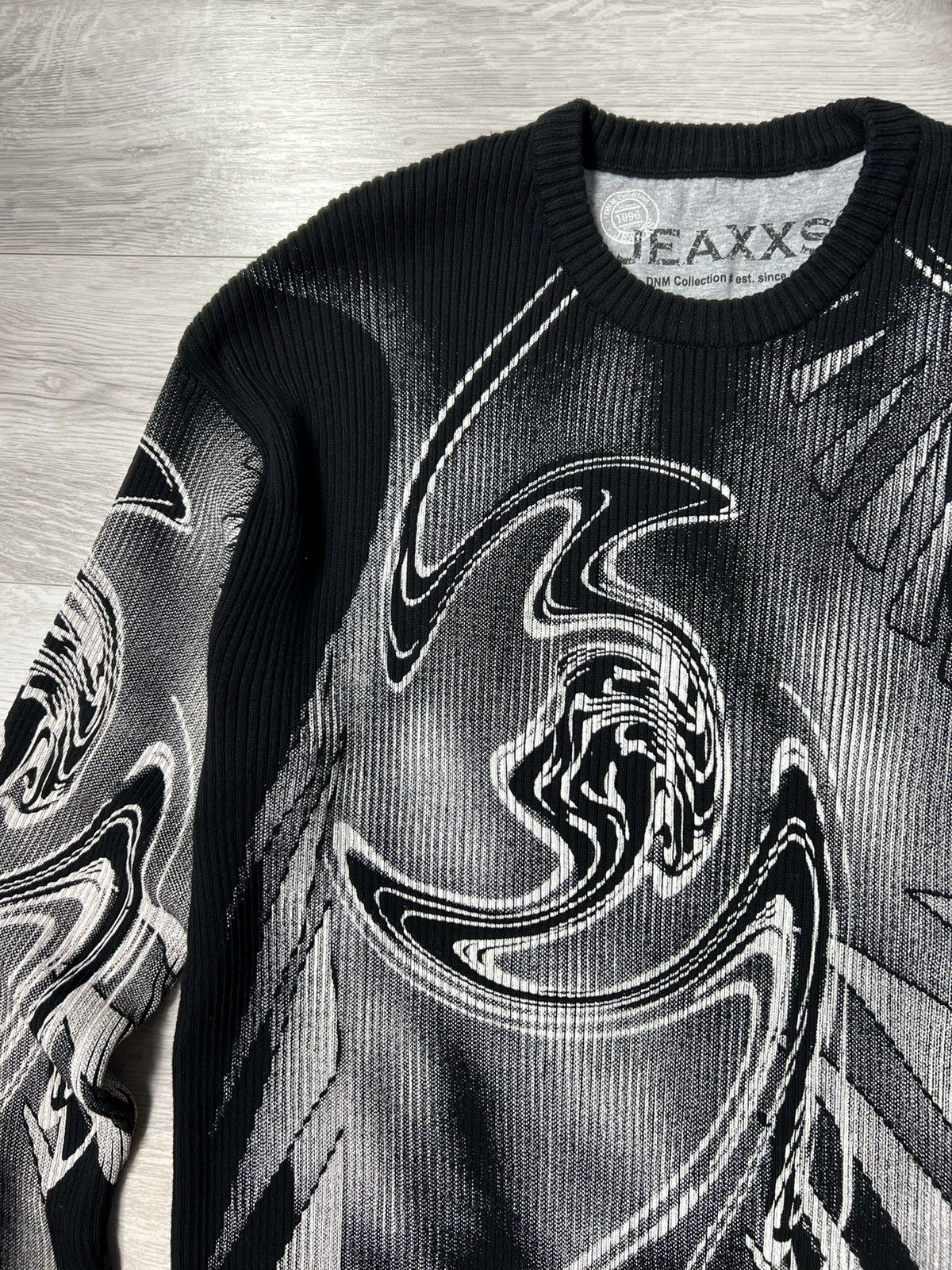 If Six Was Nine Crazy Vintage Avant-Garde Tribal Knit Ribed Sweater Diesel Size US XXL / EU 58 / 5 - 3 Thumbnail