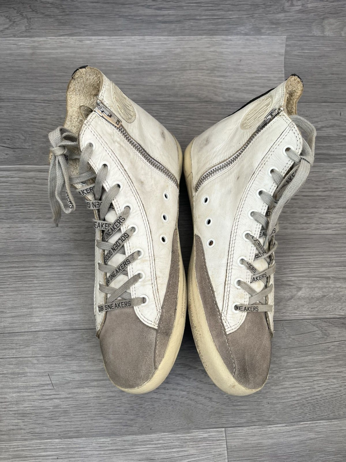 Golden Goose Golden goose Francy distressed hi top sneakers sz 41 Size US 8 / EU 41 - 8 Thumbnail