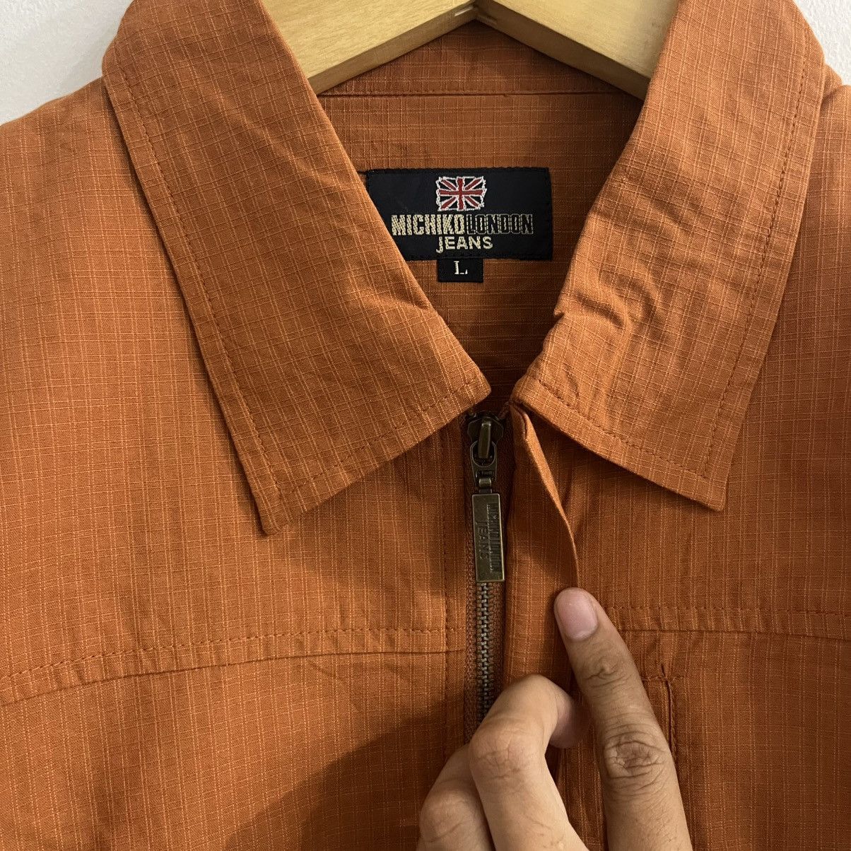 Michiko Koshino London Michiko London Jeans - Zip Hidden Pocket Shirt Size US L / EU 52-54 / 3 - 4 Thumbnail