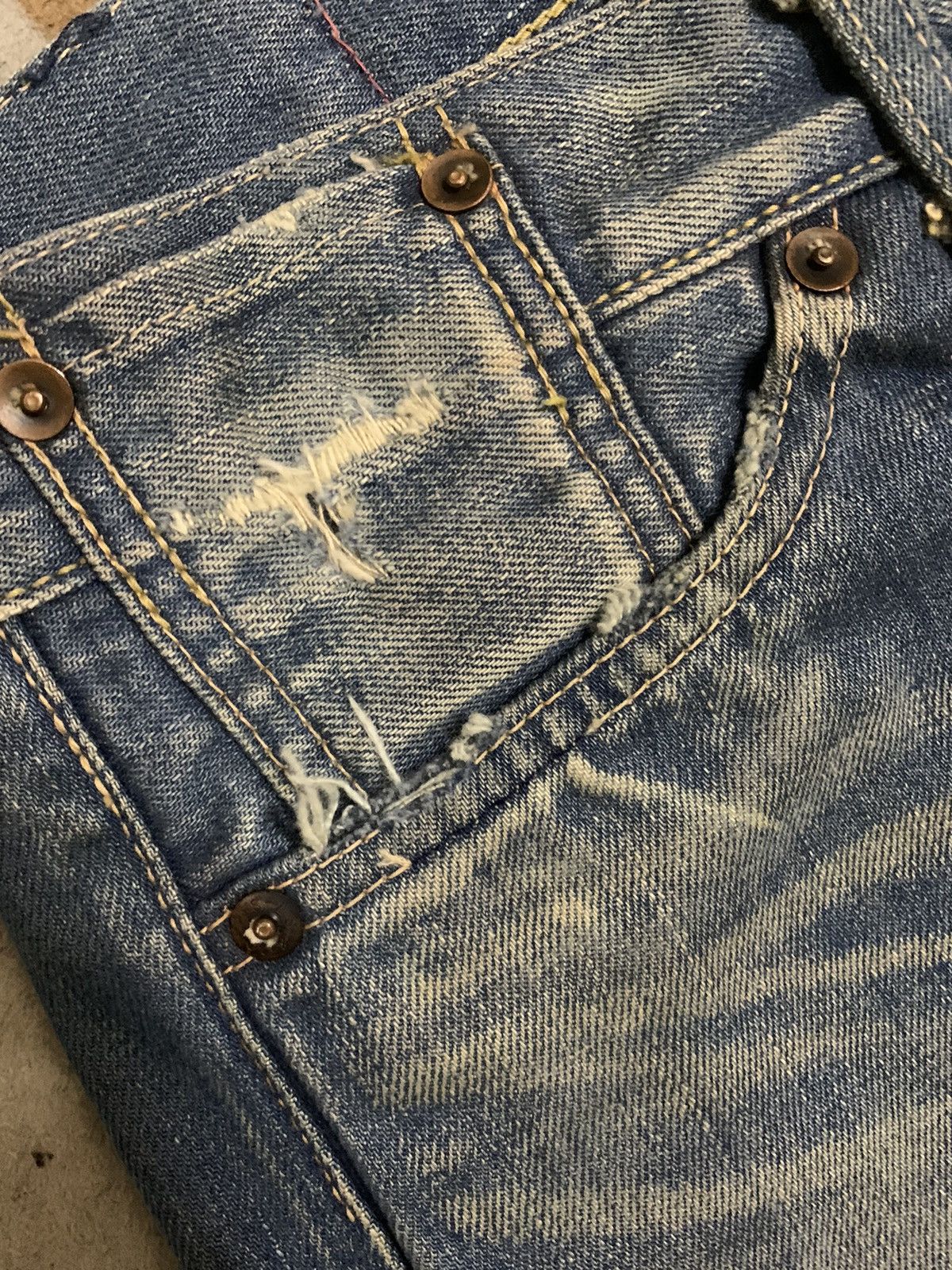 Levi's Vintage 70s Levis 501XX Big E Selvedge Mud Wash Jeans Size US 32 / EU 48 - 8 Thumbnail