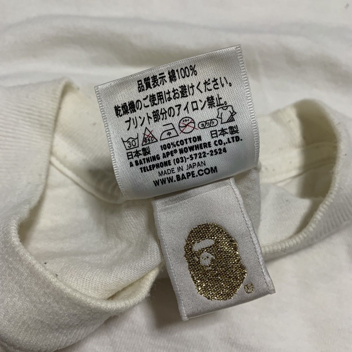 Bape Bape Medium Graphic White Tee A Bathing Ape Lukewarm Water Size US M / EU 48-50 / 2 - 7 Thumbnail
