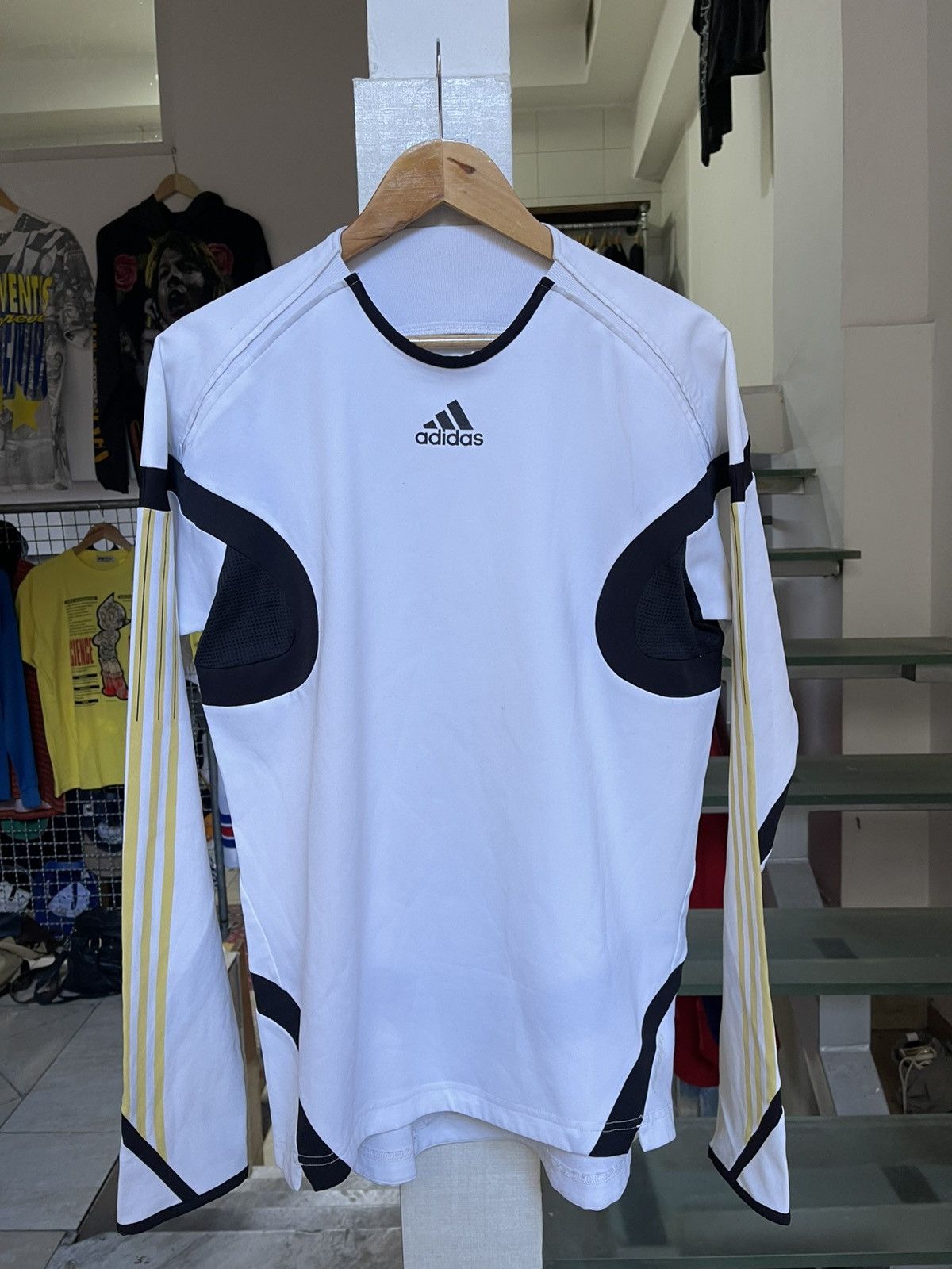 Adidas Vintage Adidas Long Sleeve Jersey RARE Size US L / EU 52-54 / 3 - 1 Thumbnail