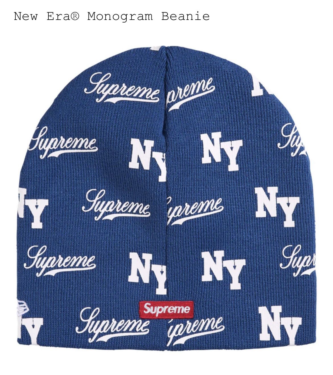 New Era × Supreme New Era® Monogram Beanie Size ONE SIZE - 2 Thumbnail