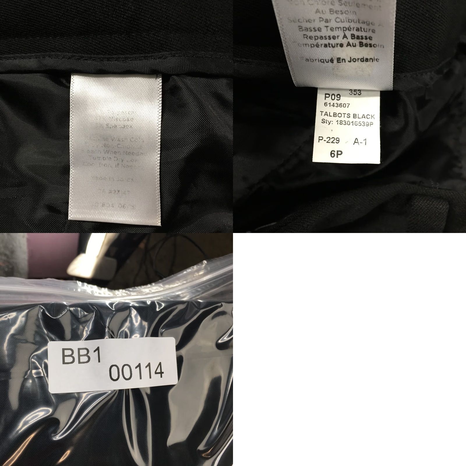 Talbots Talbots Dress Pants Womens 6P Black Straight Leg Trouser Zip Fly Work Slacks Size 28" / US 6 / IT 42 - 10 Thumbnail