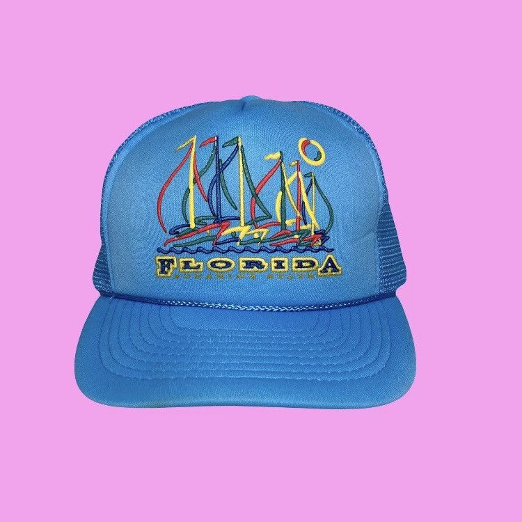 Vintage Vintage Florida Sunshine State Trucker Snap Back Cap Size ONE SIZE - 2 Thumbnail